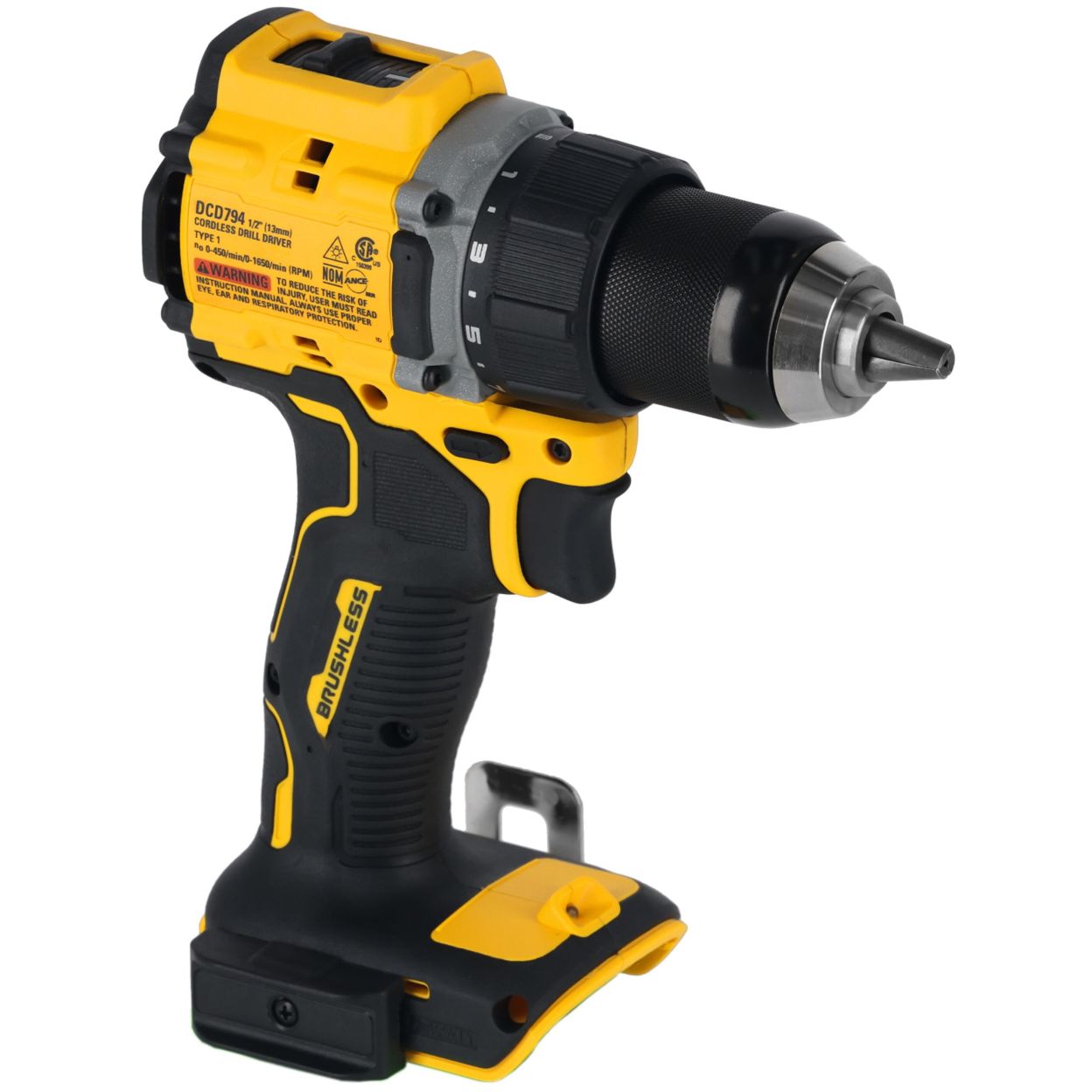Аккумуляторная дрель-шуруповерт DEWALT DCD794D2T, 18 В, 1650 об/мин, с 2 АКБ 2 Ач и ЗУ, в кейсе TSTAK (DCD794D2T-QW)