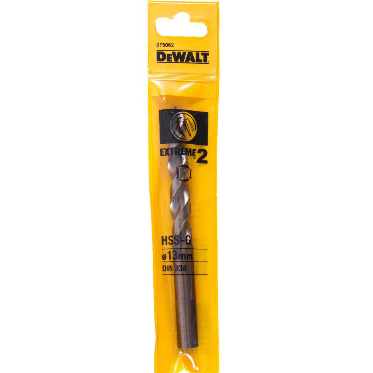 Сверло DEWALT EXTREME 2 DT5062, по металлу HSS-G, 13 x 151 x 98 мм