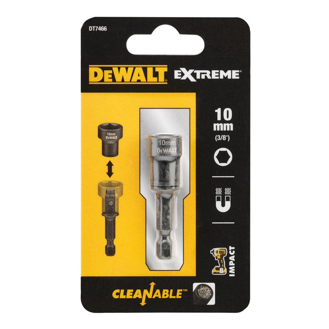 Шестигранная насадка очищаемая DEWALT DT7466, 10 мм