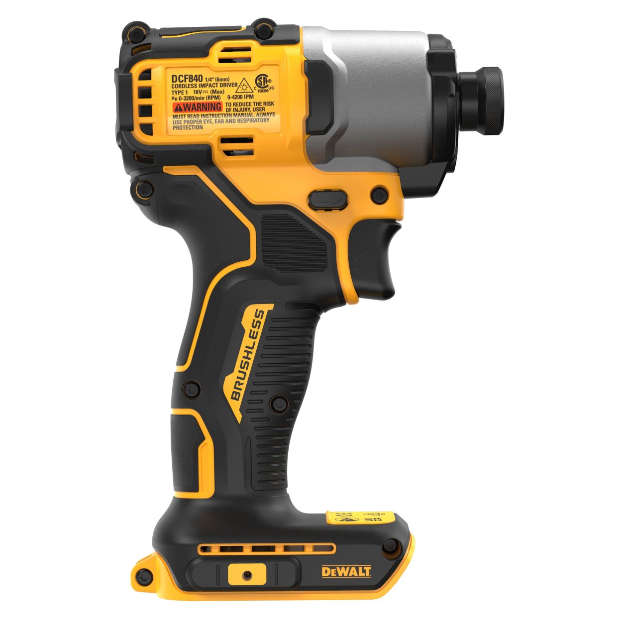 Аккумуляторный шуруповерт DEWALT DCF840NT, 18 В, 192 Нм, 4200 уд/мин, без АКБ и ЗУ, в кейсе TSTAK (DCF840NT-XJ)