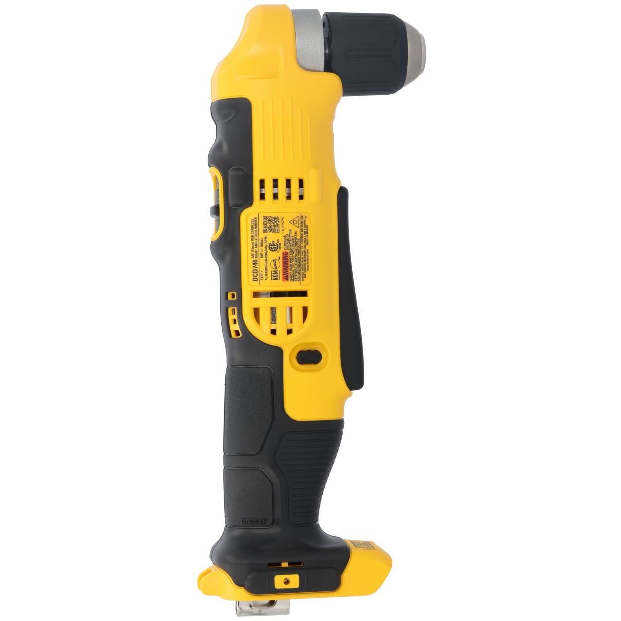 Аккумуляторная угловая дрель DEWALT DCD740B, 20 В, 2000 об/мин, без АКБ и ЗУ (DCD740B-XJ)