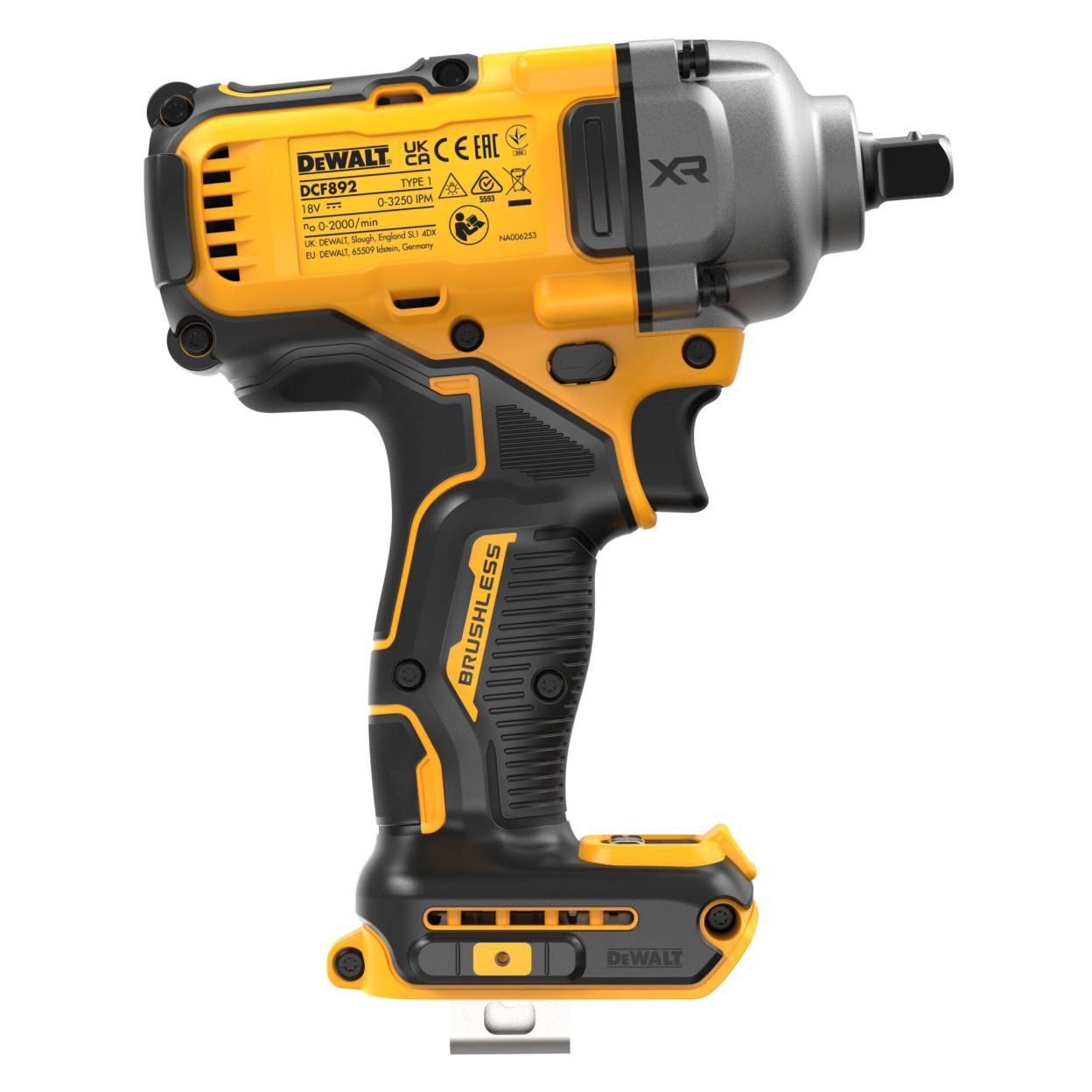 Аккумуляторный гайковерт DEWALT DCF892N, 18 В, 1084 Нм, 3250 уд/мин, без АКБ и ЗУ (DCF892N-XJ)