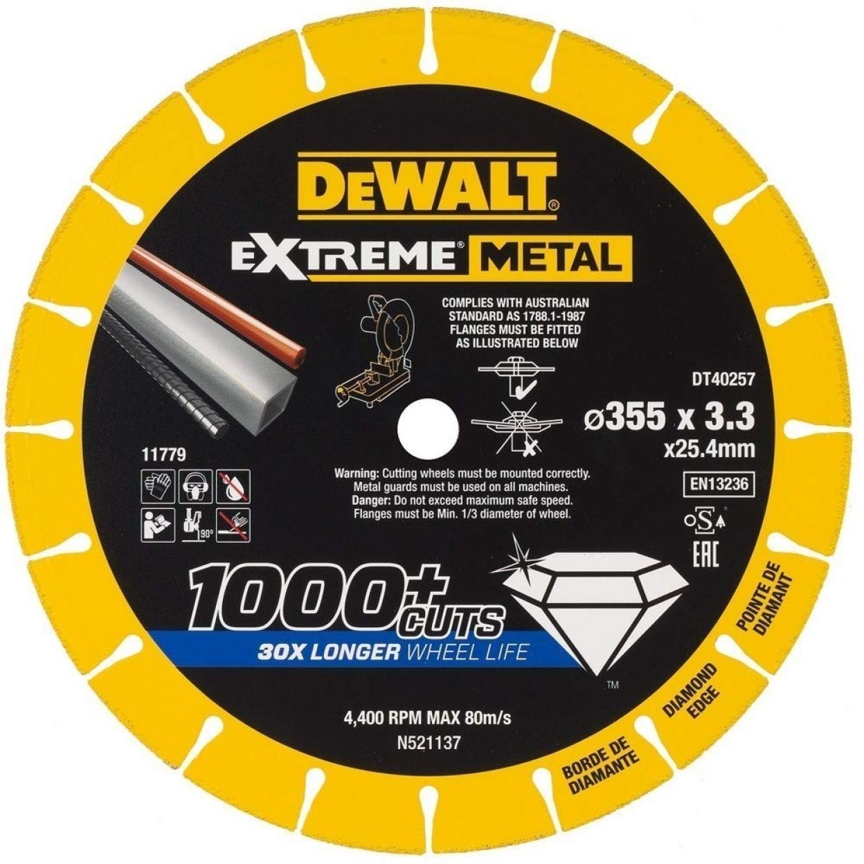 Диск алмазный отрезной DEWALT DT40257 355х25.4мм (DT40257-QZ)