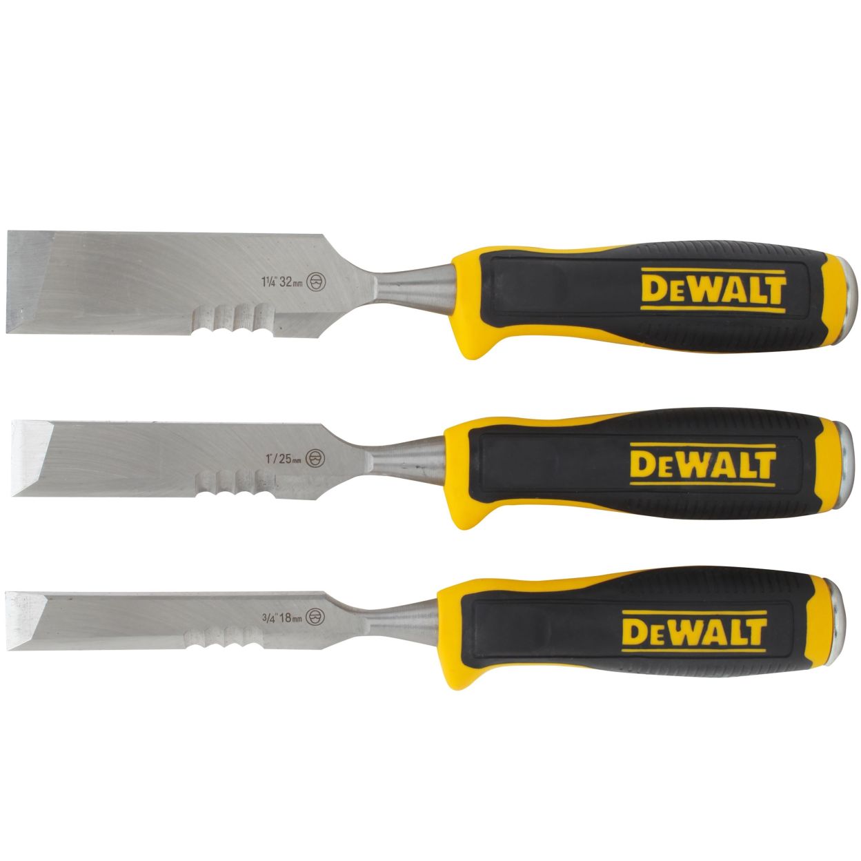 Набор стамесок DEWALT DWHT0-16148, с дополнительной режущей кромкой, 18/25/32 мм, 3 шт.