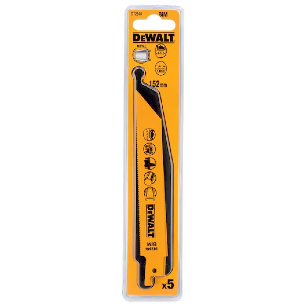 Набор пильных полотен DEWALT DT2346, по металлу, 5 шт. (DT2346-QZ)