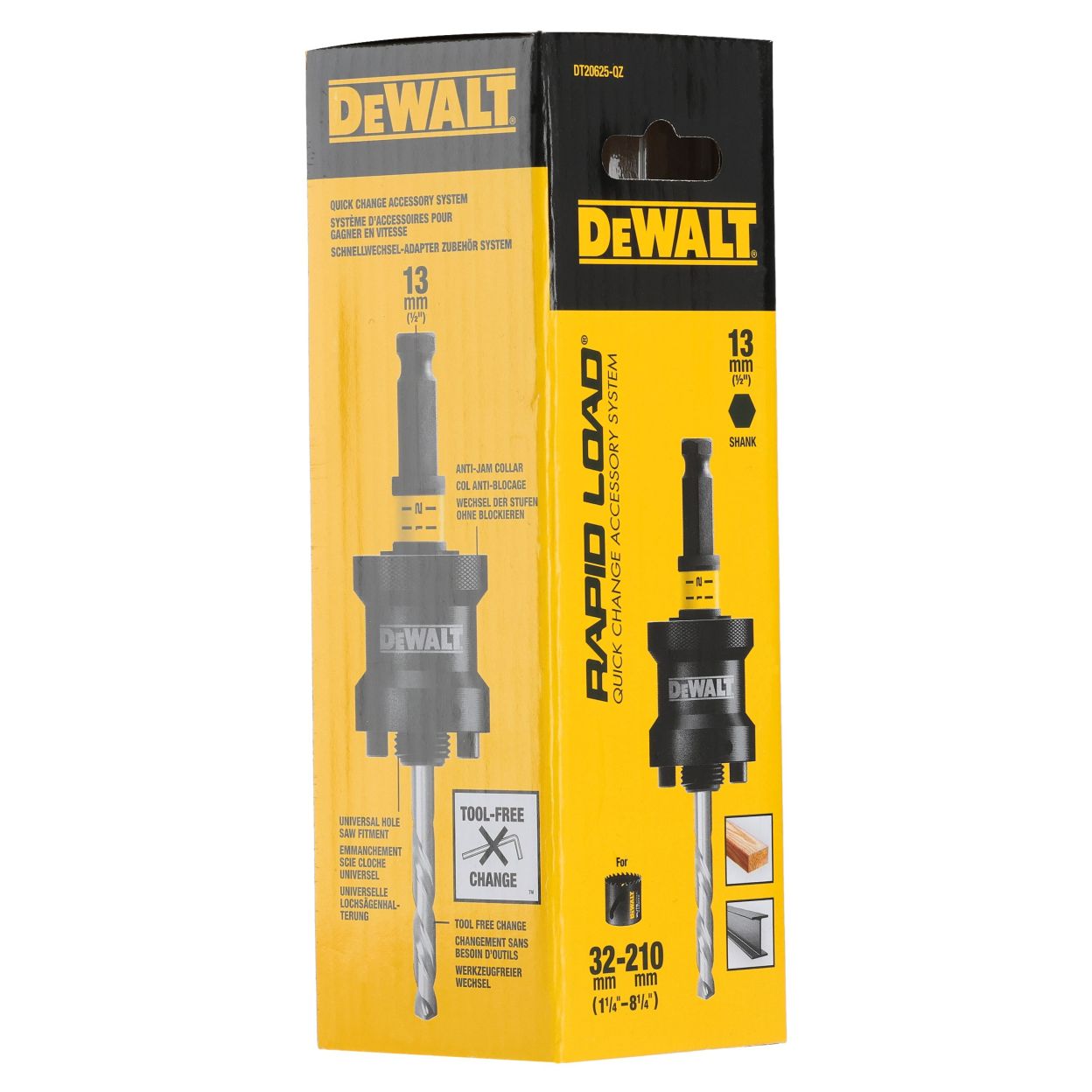 Адаптер для коронки со сверлом DEWALT DT20625, HEX, 13 мм