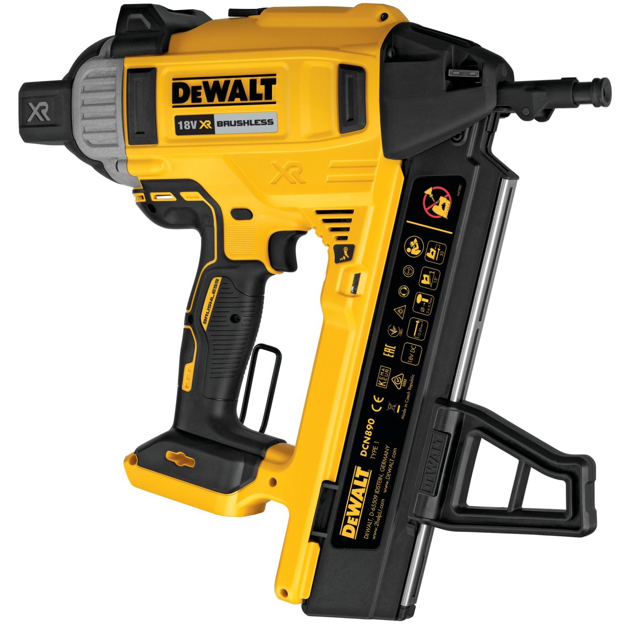 Аккумуляторный гвоздезабивной пистолет DEWALT DCN890P1T, 18 В, с АКБ 5 Ач и ЗУ, в кейсе TSTAK (DCN890P1NT-XJ)