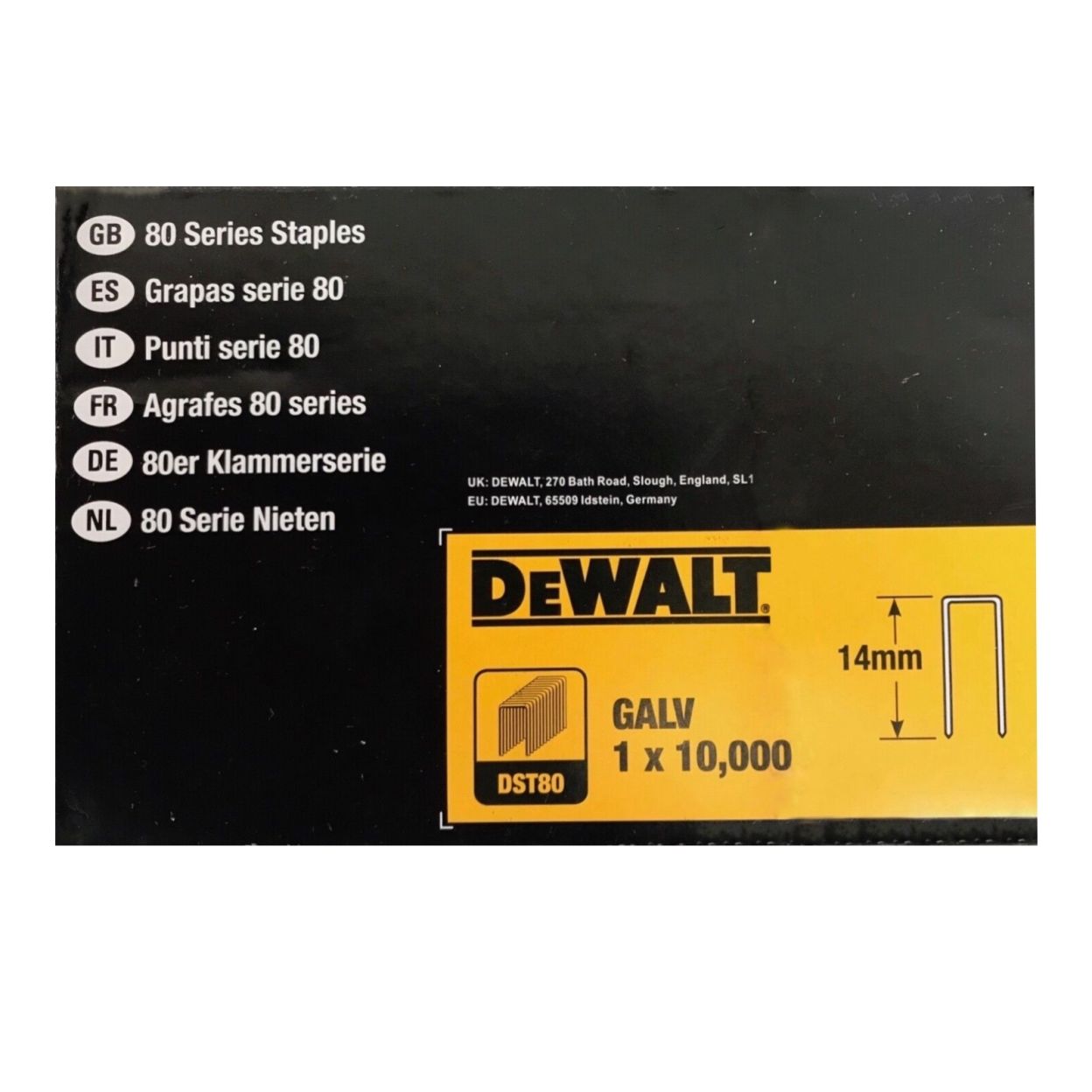 Скобы для степлера DEWALT, 12.8х14 мм, 10000 шт., DST8014Z