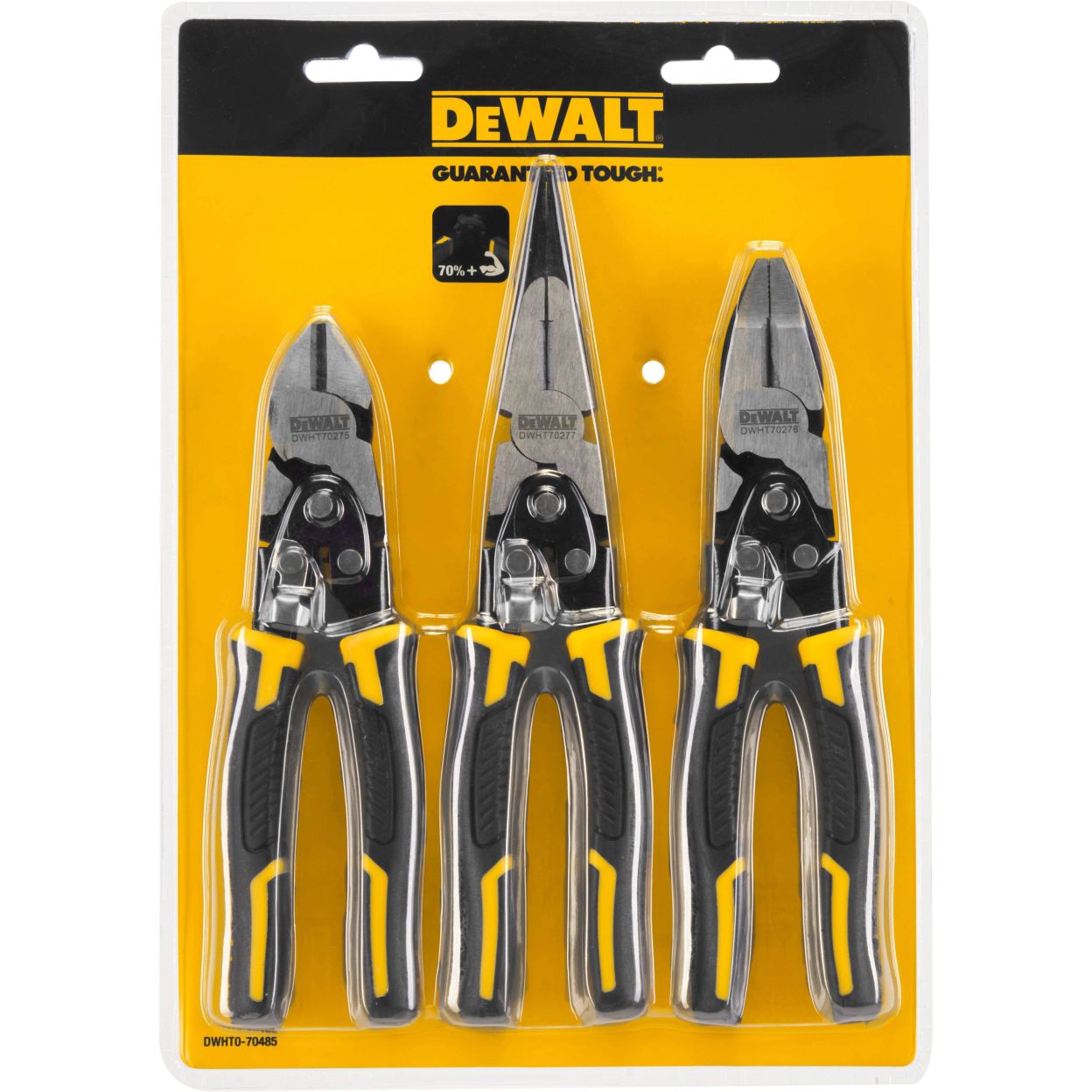 Набор DEWALT: плоскогубцы DWHT70228 + длинногубцы DWHT70230 + кусачки DWHT70229, DWHT0-70485