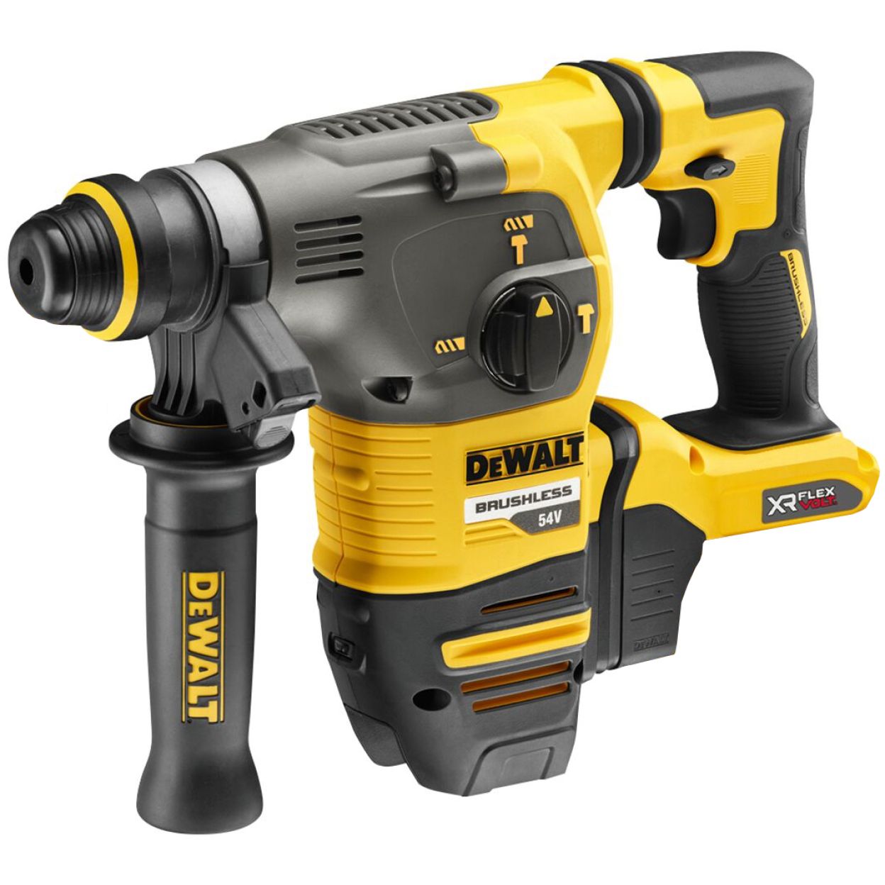 Аккумуляторный перфоратор DEWALT DCH335X2, 54 В, 3.5 Дж, 4480 уд/мин, с 2 АКБ 3 Ач и ЗУ, в кейсе (DCH335X2-QW)