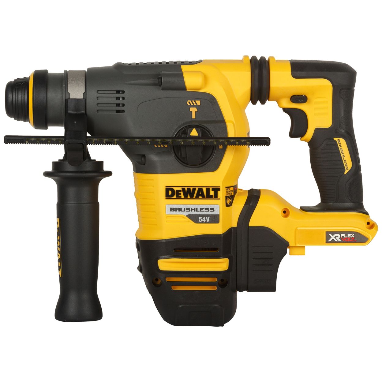 Аккумуляторный перфоратор DEWALT DCH335X2, 54 В, 3.5 Дж, 4480 уд/мин, с 2 АКБ 3 Ач и ЗУ, в кейсе (DCH335X2-QW)