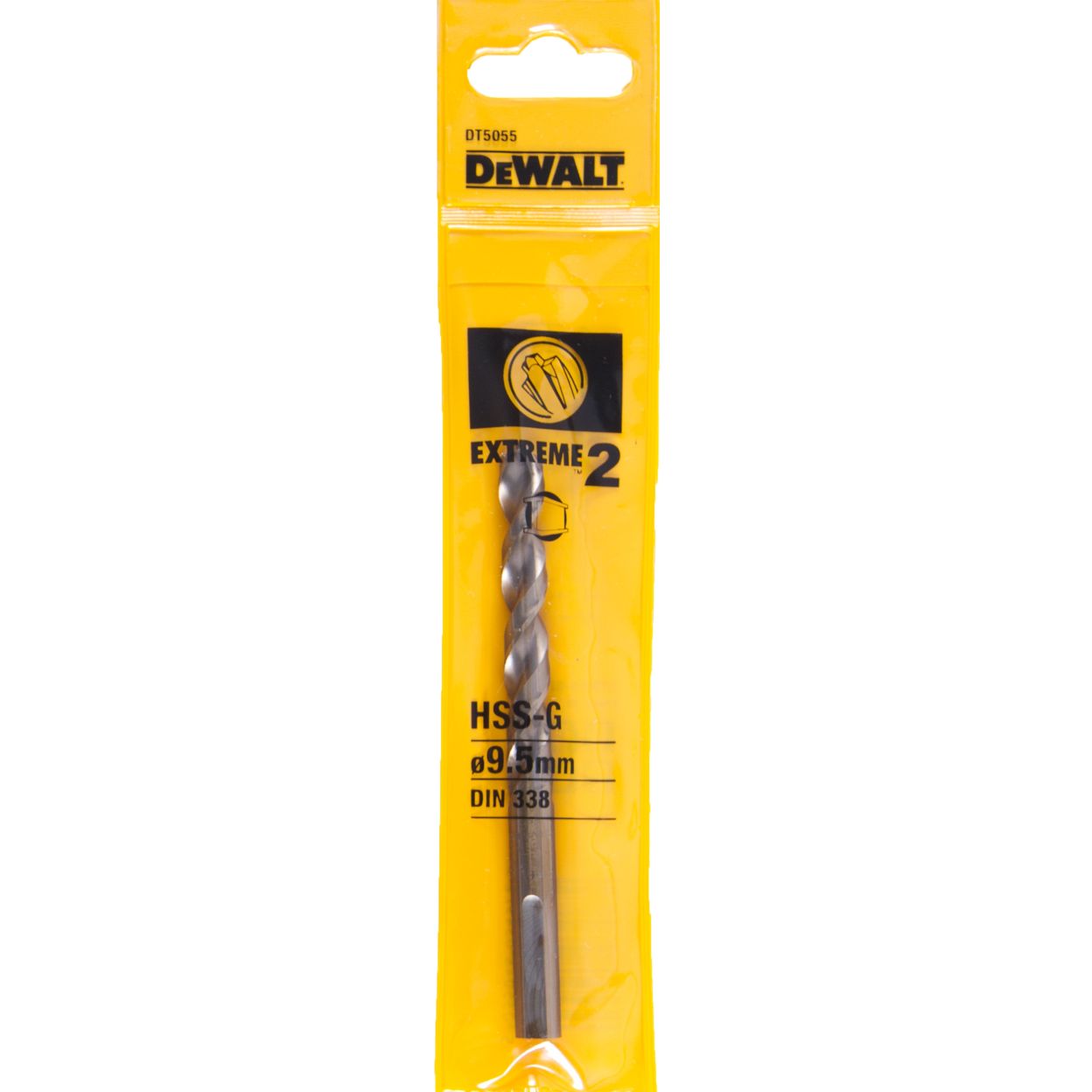 Сверло DEWALT EXTREME 2 DT5055, по металлу HSS-G, 9.5 x 125 x 78 мм