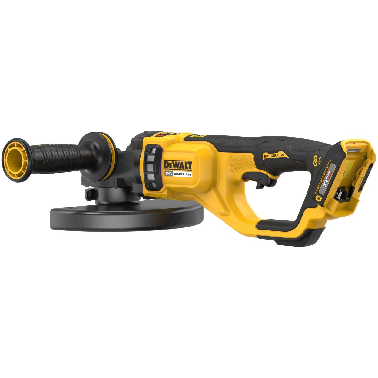 Аккумуляторная угловая шлифмашина DEWALT DCG460X2, 54 В, 230 мм, 6000 об/мин, с 2 АКБ 3 Ач и ЗУ, в кейсе (DCG460X2-QW)