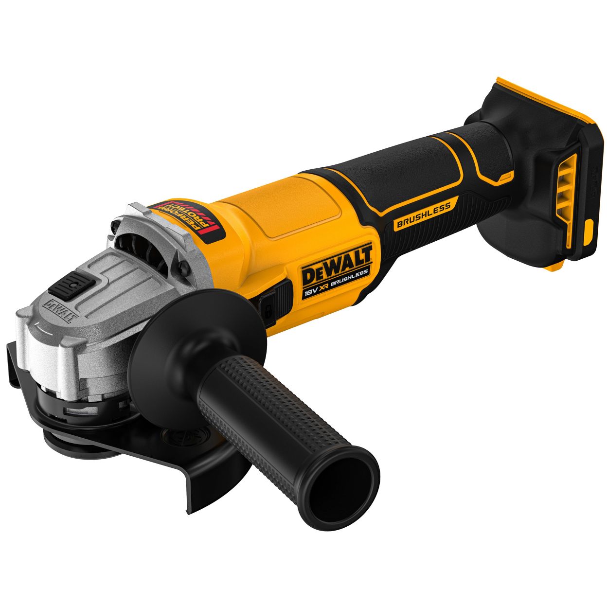 Аккумуляторная угловая шлифмашина DEWALT DCG407P1, 18 В, 125 мм, 9000 об/мин, с АКБ 5 Ач и ЗУ (DCG407P1N-XJ)