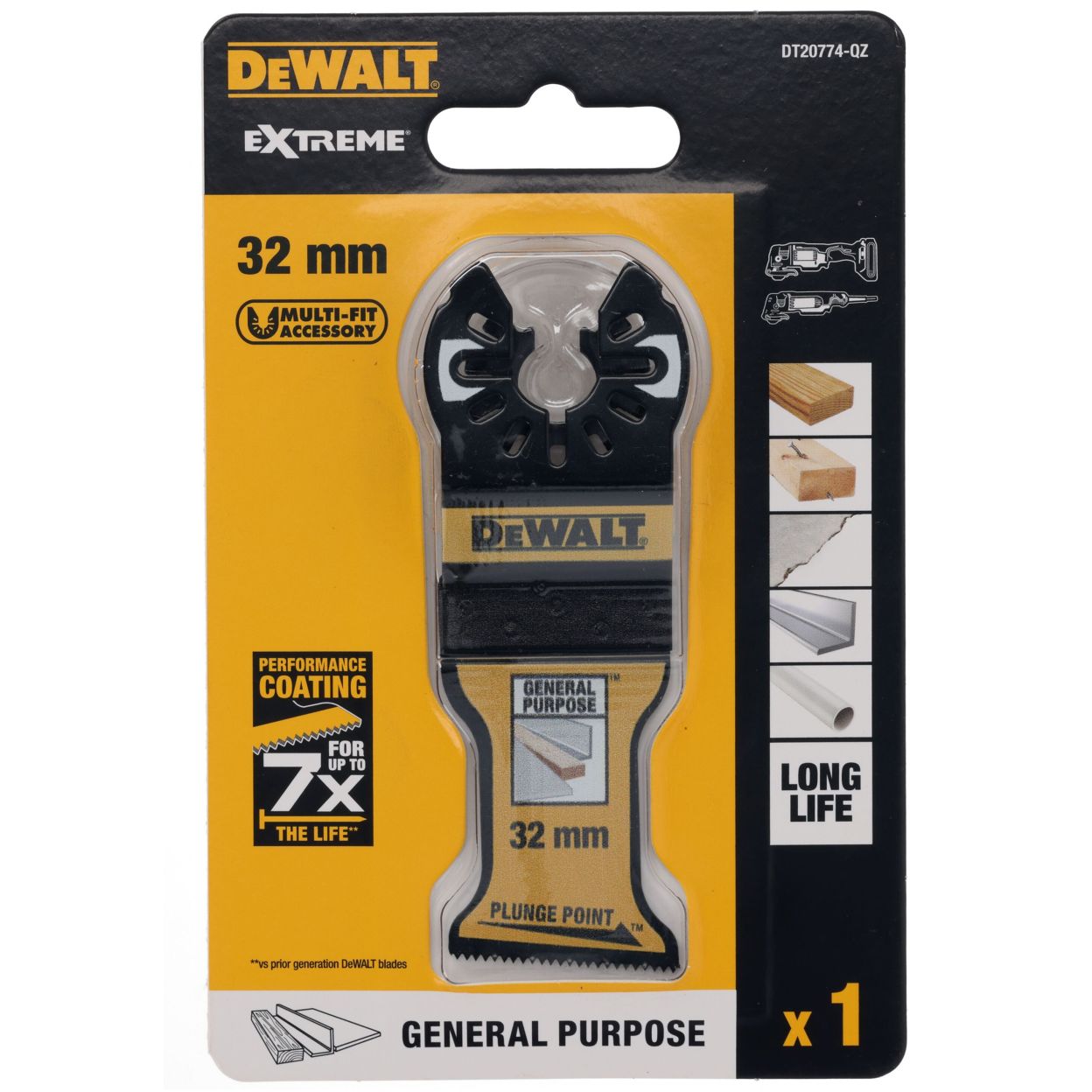 Полотно с косым срезом DEWALT для реноватора 32 мм, DT20774