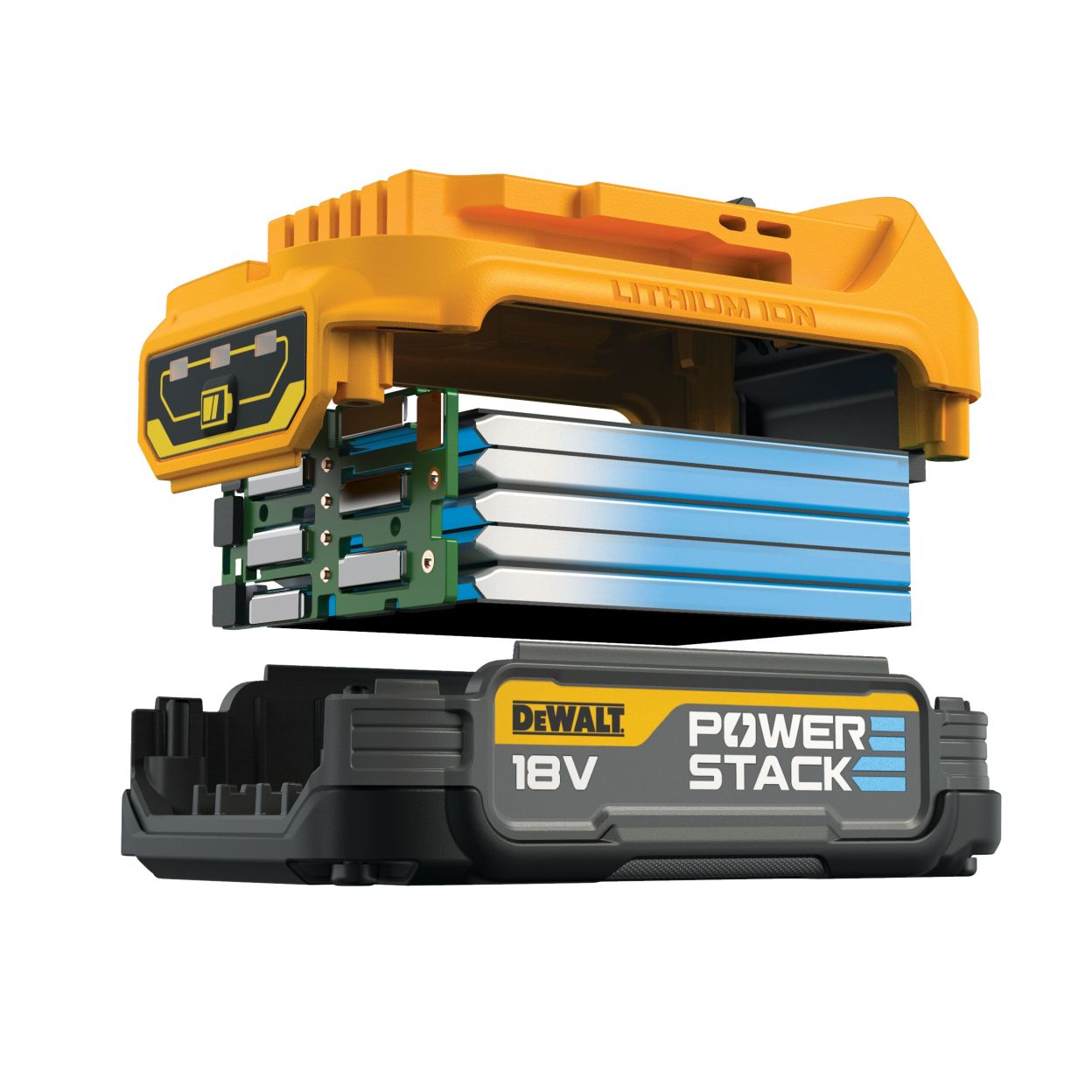 Аккумулятор DEWALT POWERSTACK DCBP034E2, Li-Ion, 18 В, 1.7 Ач, 2 шт. (DCBP034E2)