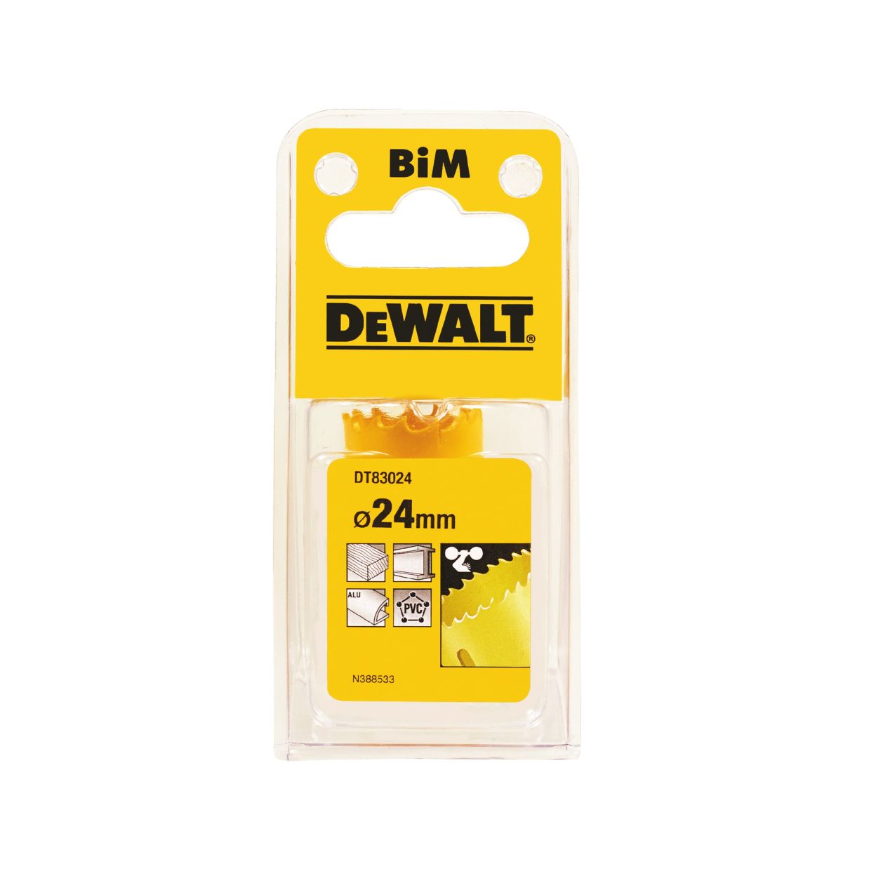 Коронка биметаллическая DEWALT DT83024, M3 24 x 37 мм