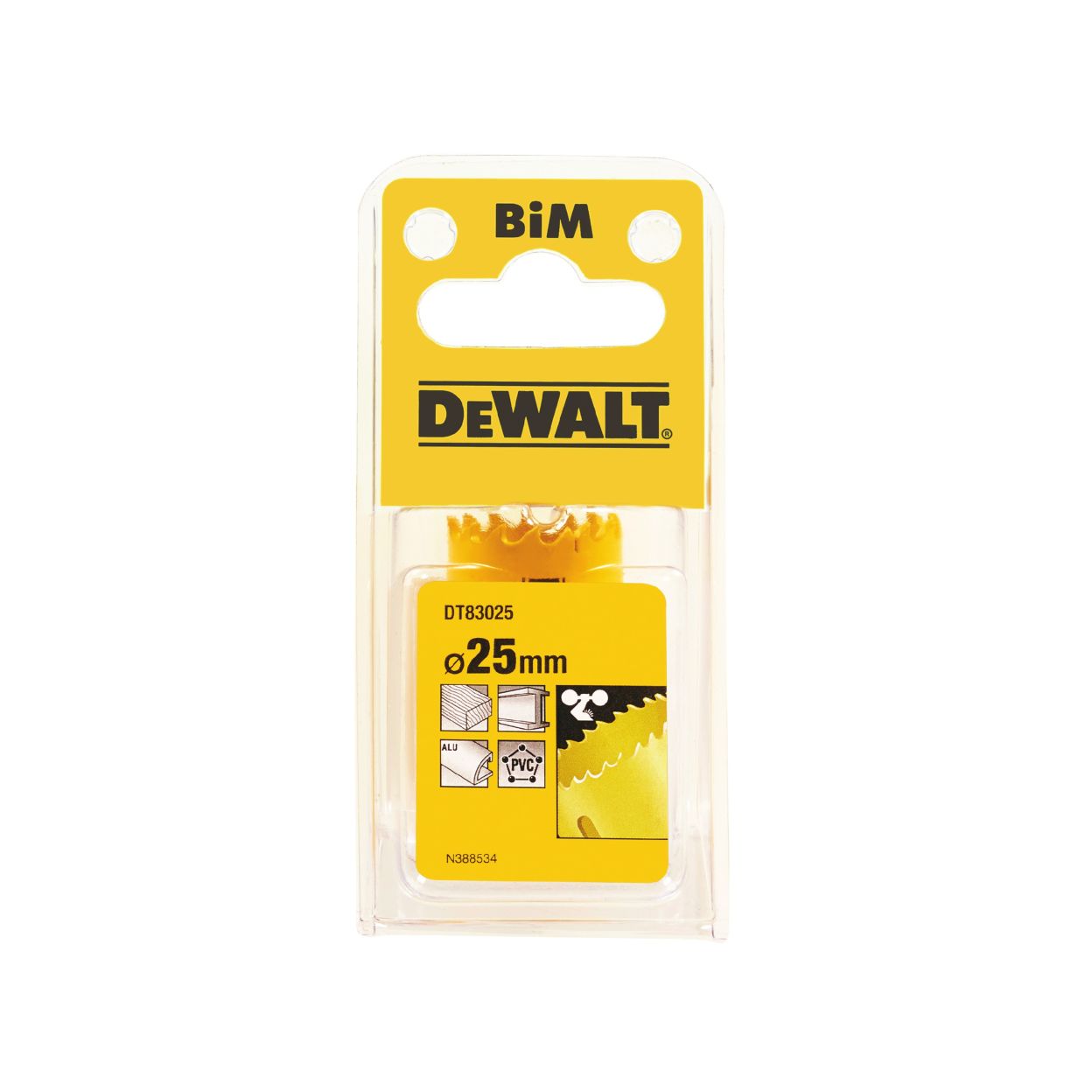 Коронка биметаллическая DEWALT DT83025, M3 25 x 37 мм