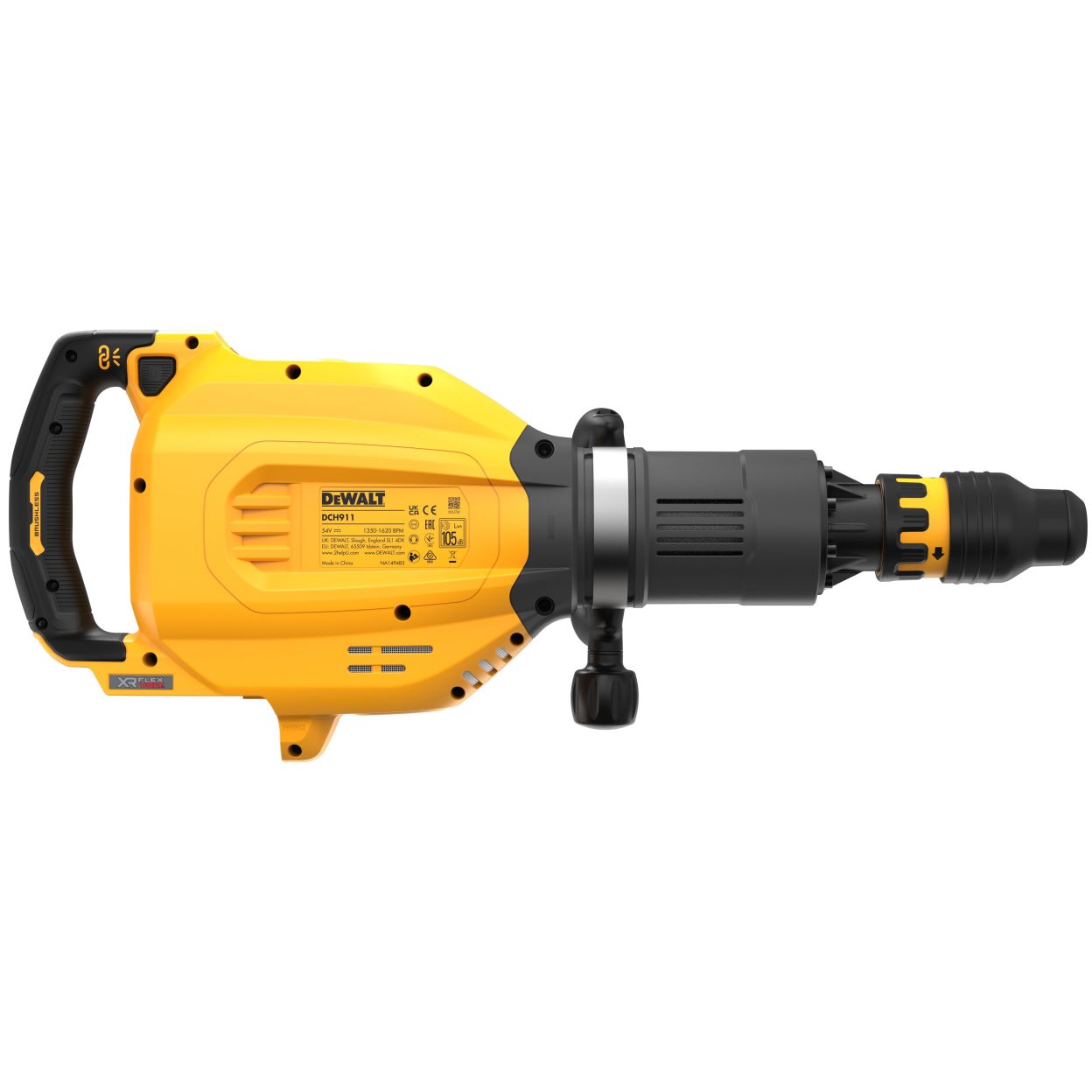 Аккумуляторный отбойный молоток DEWALT DCH911NK, 54 В, 27 Дж, 1620 уд/мин, без АКБ и ЗУ, в кейсе (DCH911NK-XJ)