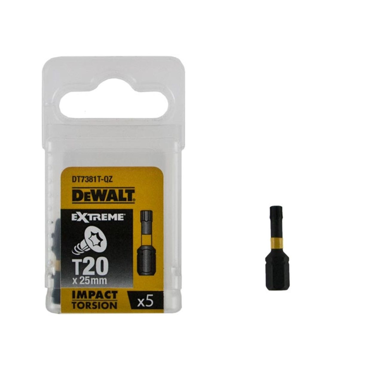 Биты DEWALT DT7381T, T20 x 25 мм, 5 шт.