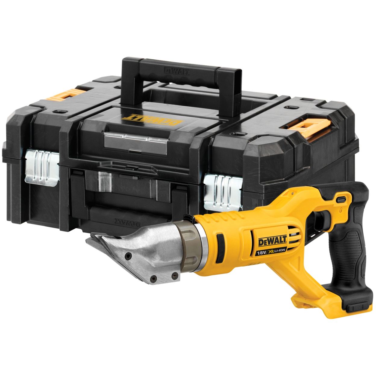 Аккумуляторные ножницы DEWALT DCS491NT, по металлу, 18 В, рез до 1.2 мм, без АКБ и ЗУ, в кейсе TSTAK (DCS491NT-XJ)