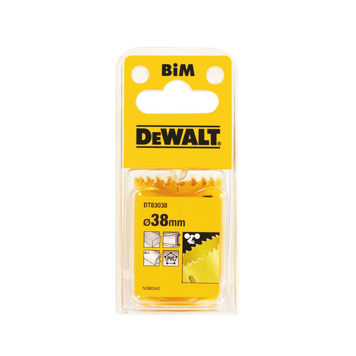 Коронка биметаллическая DEWALT DT83038, M3 38 x 37 мм
