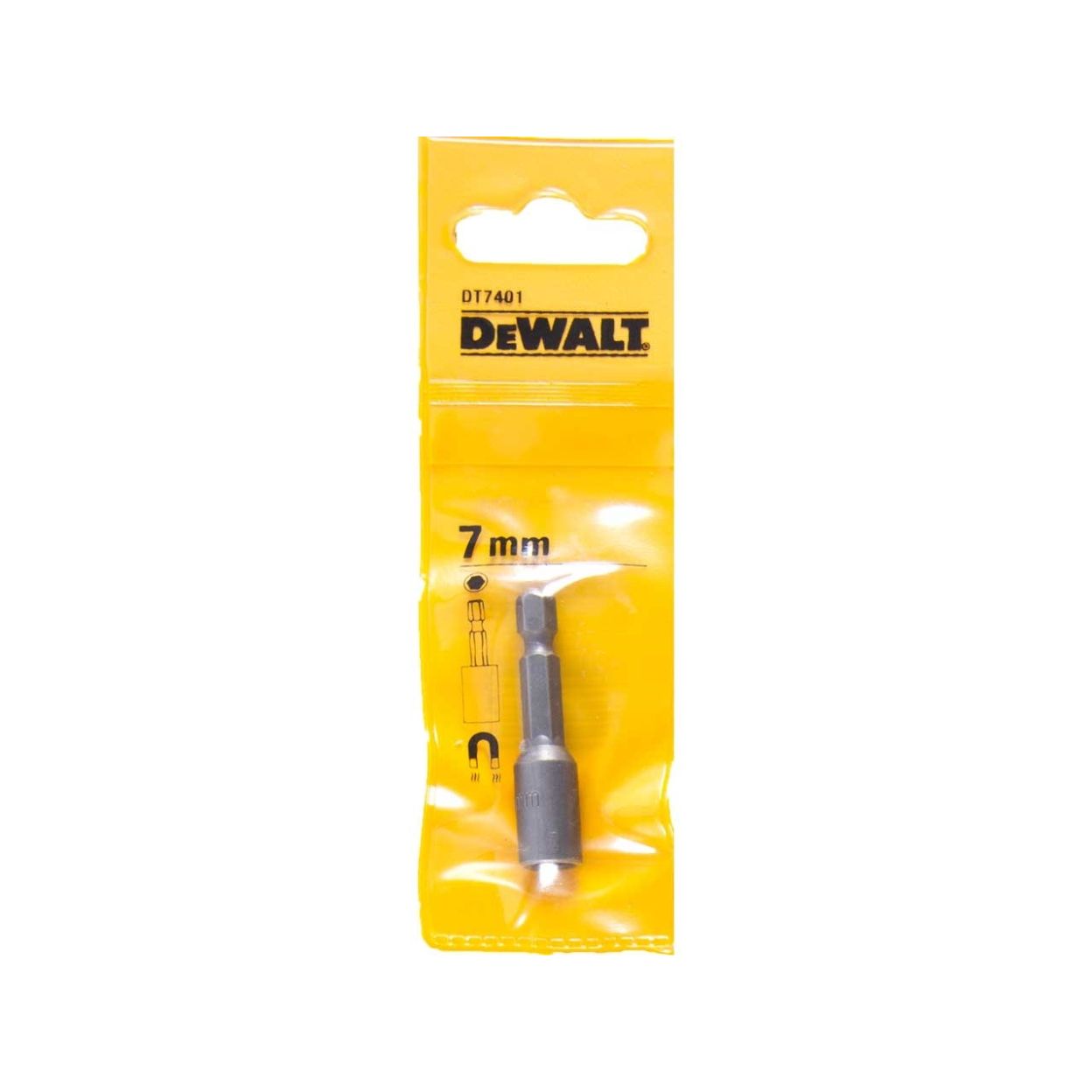 Торцевой ключ DEWALT DT7401, 1/4 дюйма, №7 x 50 мм, магнитный