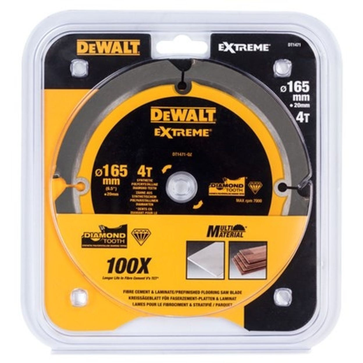 Универсальный пильный диск DEWALT DT1471, 165/20 мм.