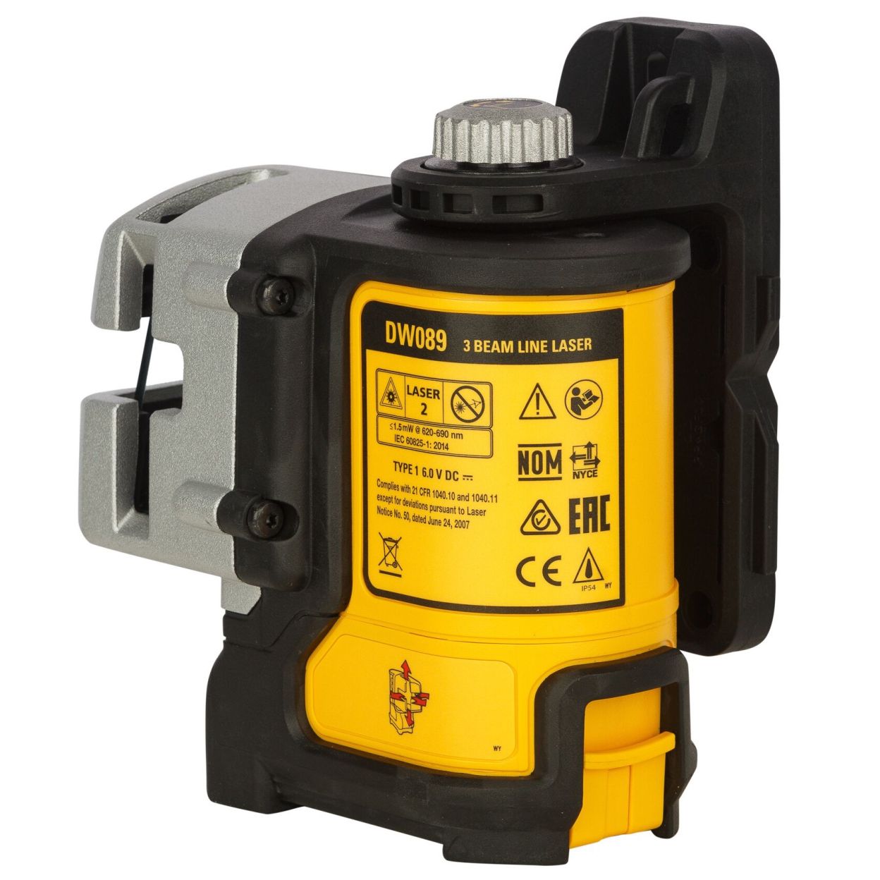 Лазерный нивелир DEWALT DW089K, на батарейках, красный луч, 15 м, в кейсе (DW089K-XJ)