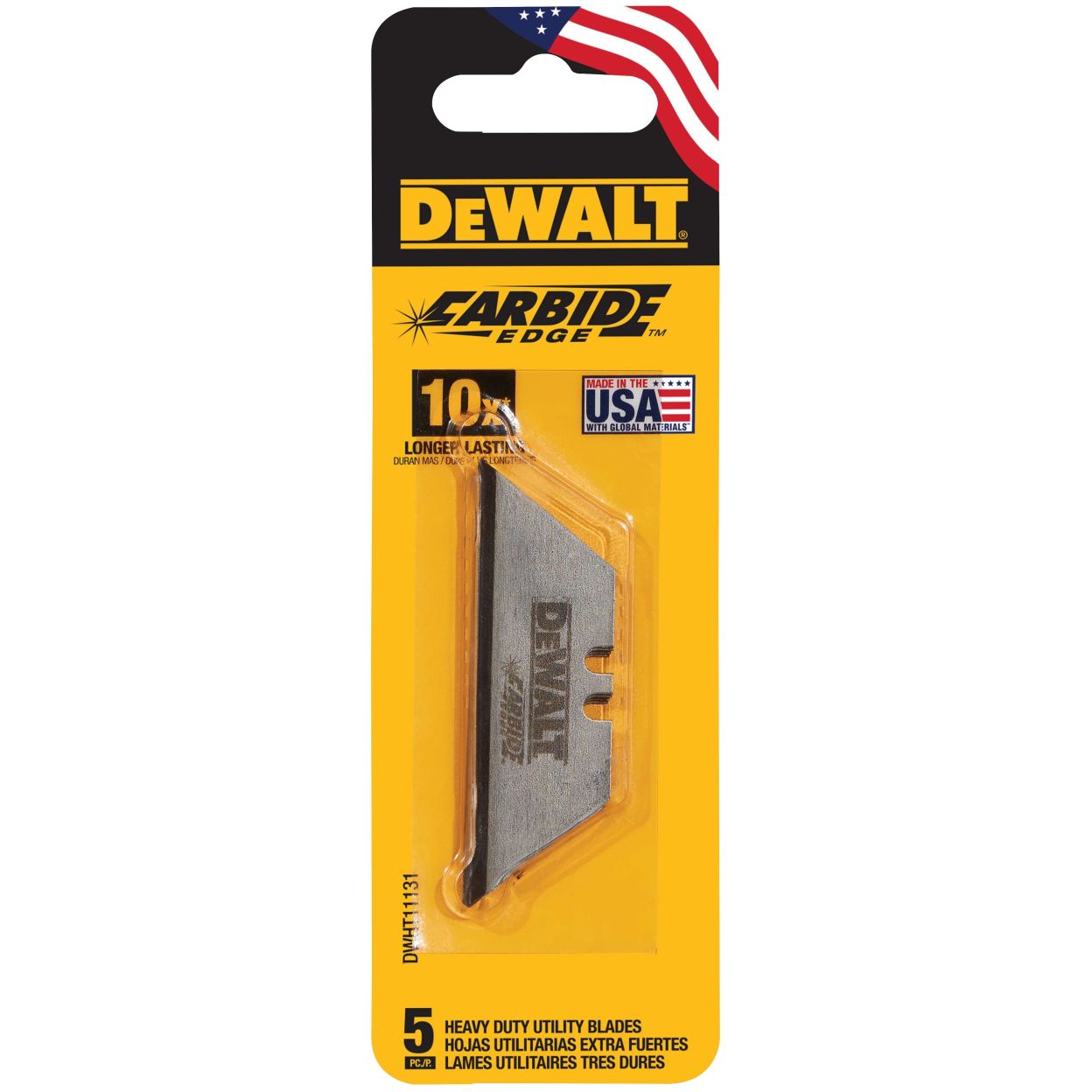 Лезвие для ножа DEWALT DWHT11131, трапециевидное, 63x20 мм, 5 шт.