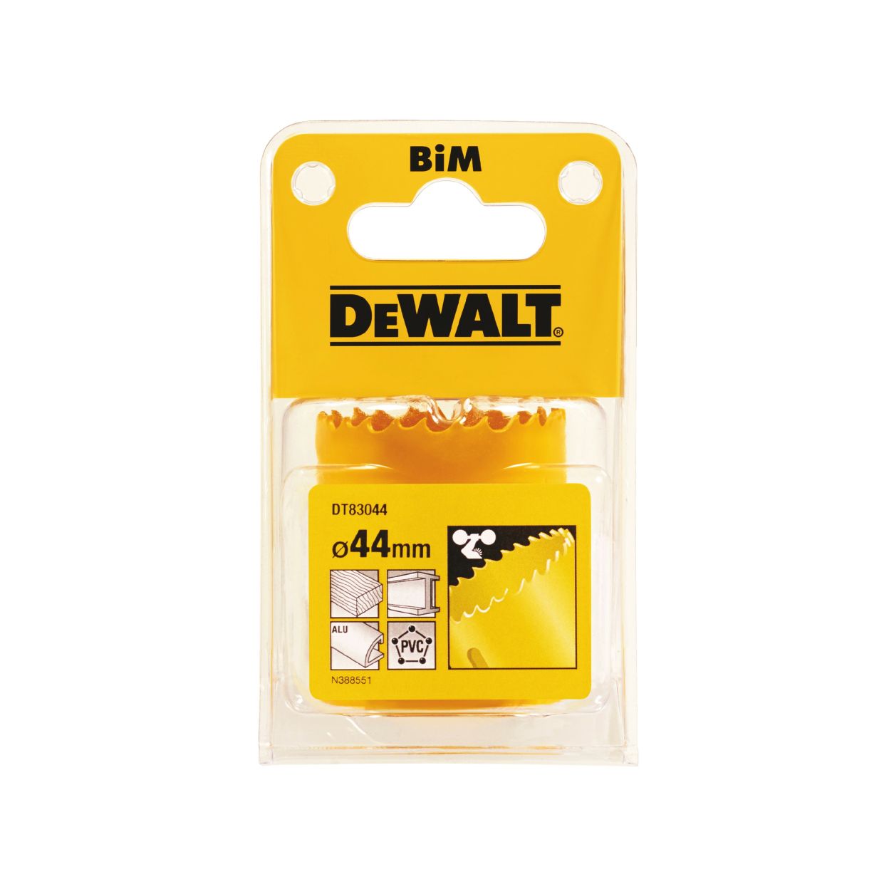 Коронка биметаллическая DEWALT DT83044, M3 44 x 46 мм