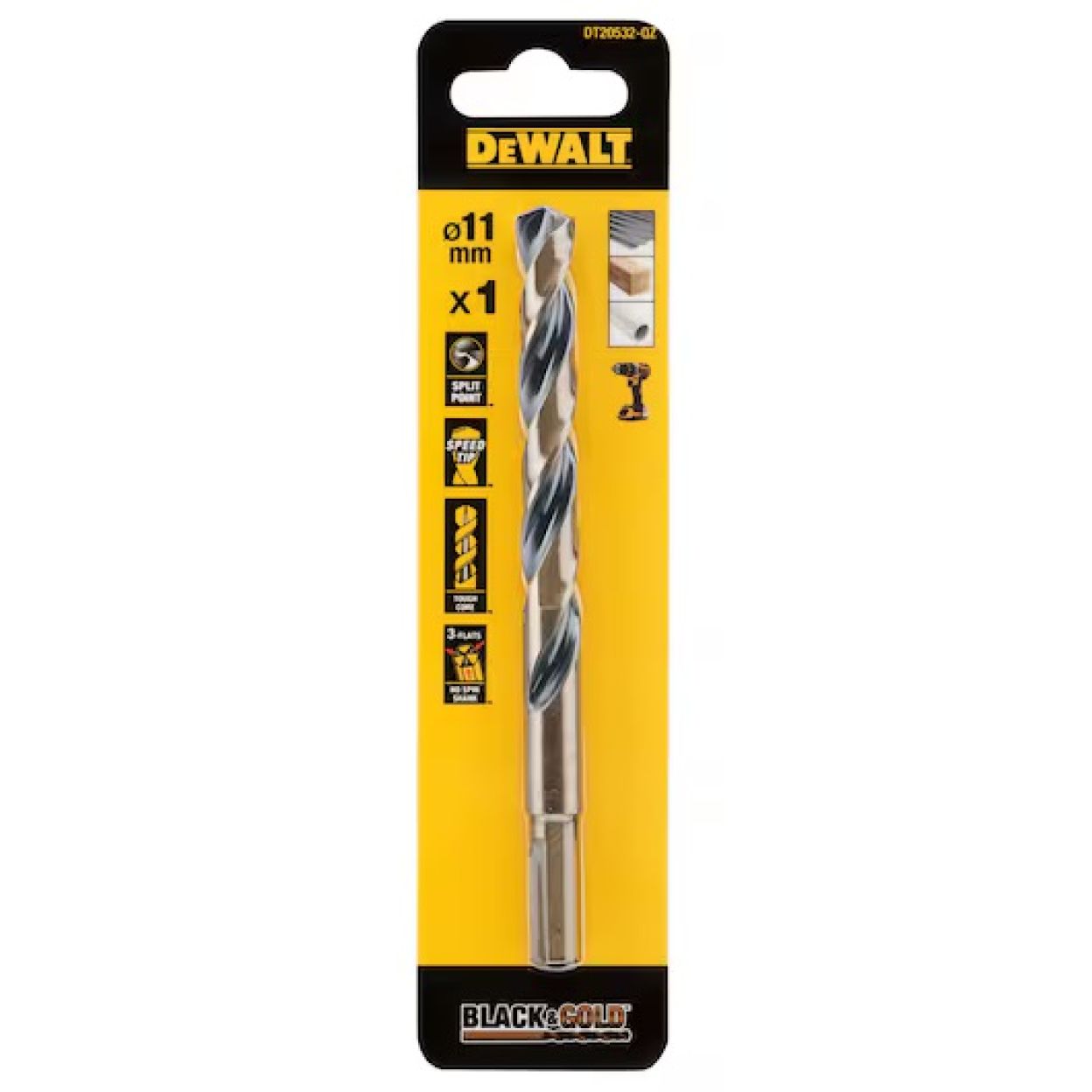 Сверло по металлу DEWALT DT20532, 11x94x142 мм, 1 шт. (DT20532-QZ)