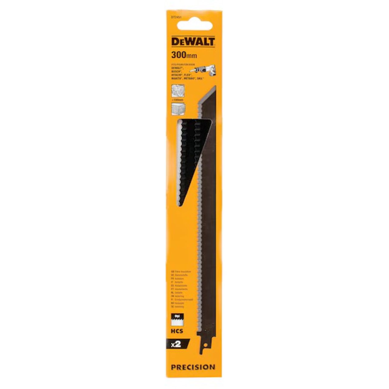 Набор пильных полотен DEWALT DT2451, по ламинату, 2 шт. (DT2451-QZ)