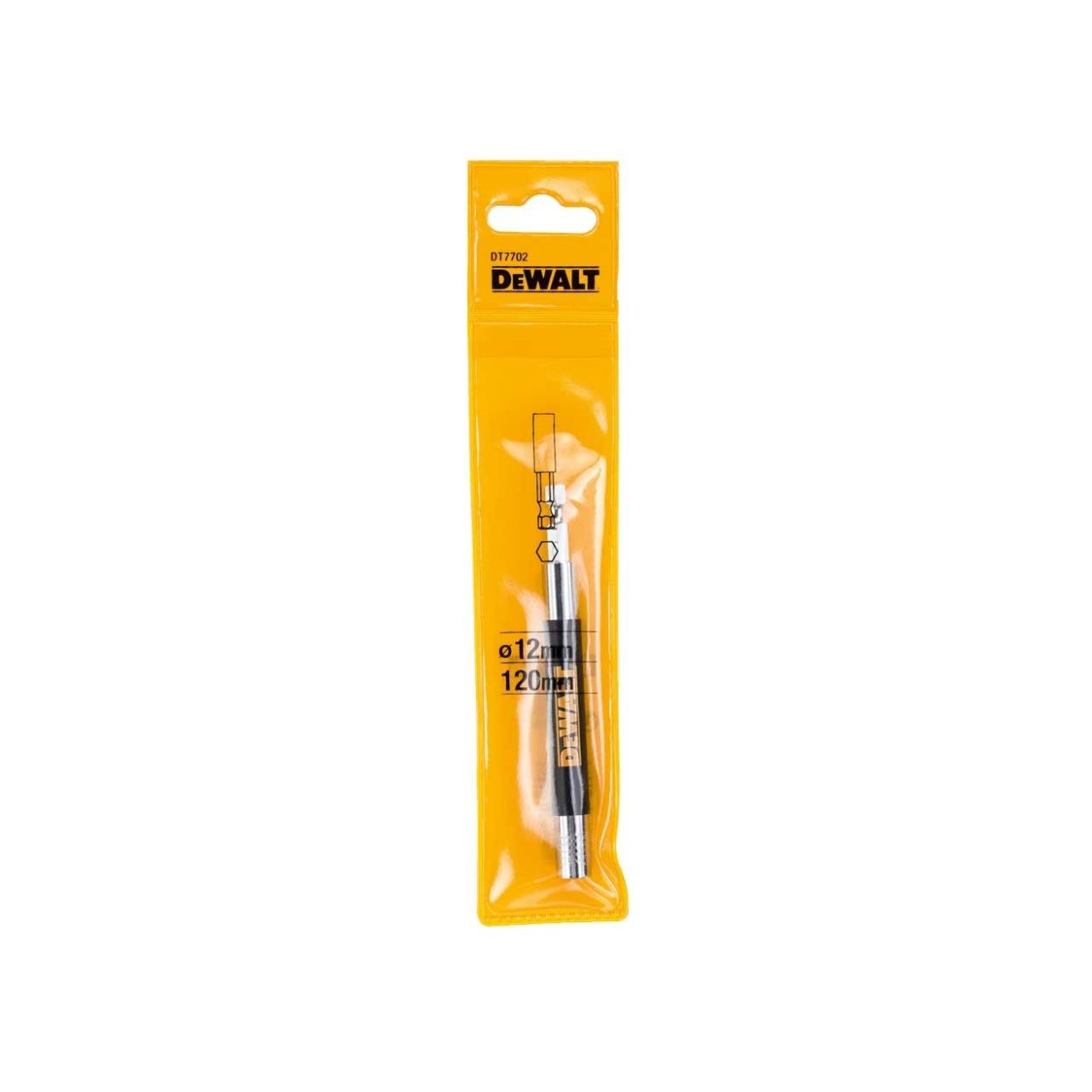 Держатель ¼” магнитный с направл. 120мм DEWALT DT7702