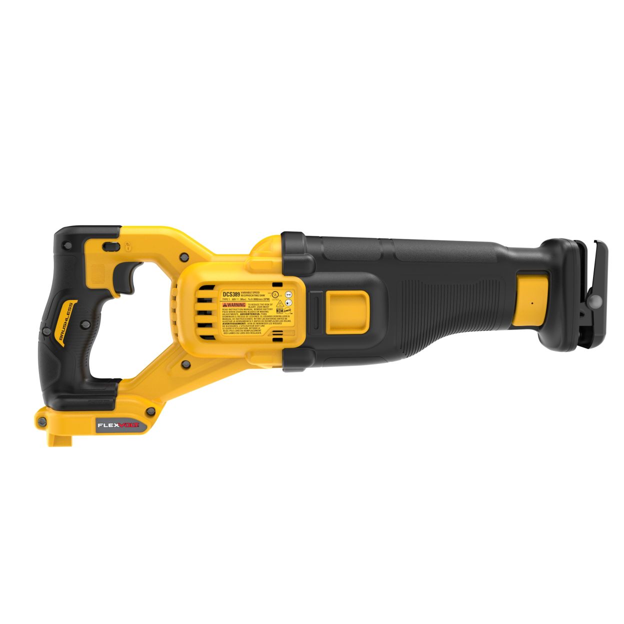 Аккумуляторная сабельная пила DEWALT DCS389N, 54 В, 3000 ход/мин, 28.6 мм, без АКБ и ЗУ (DCS389N-XJ)