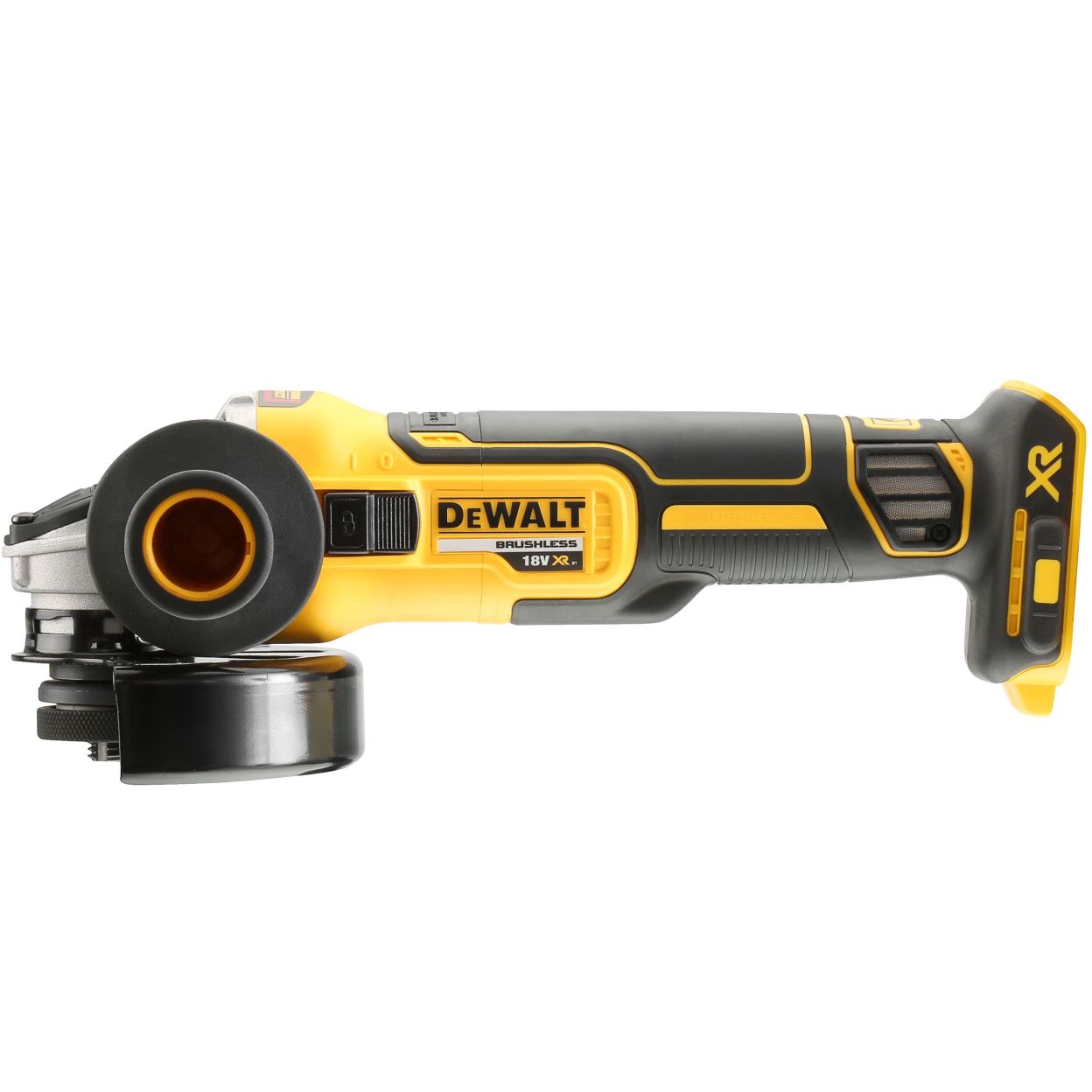 Аккумуляторная угловая шлифмашина DEWALT DCG405P2, 18 В, 125 мм, 9000 об/мин, с 2 АКБ 5 Ач и ЗУ, в кейсе TSTAK (DCG405P2-QW)