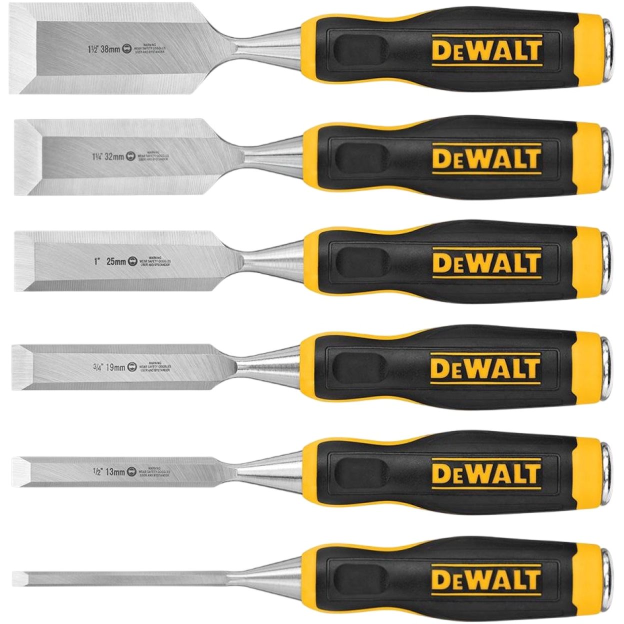 Набор стамесок DEWALT DWHT16852-9, 6-38 мм, 6 шт.