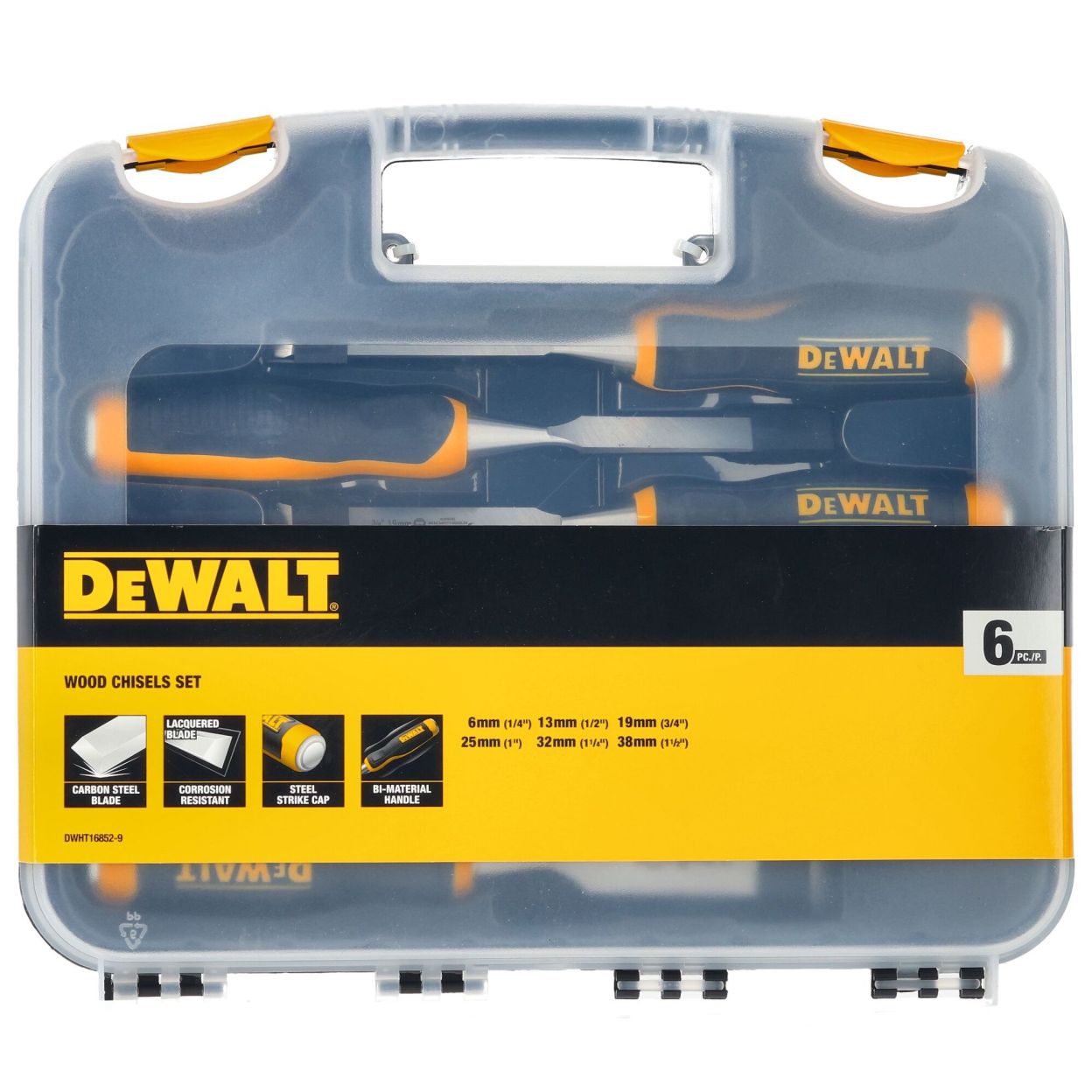 Набор стамесок DEWALT DWHT16852-9, 6-38 мм, 6 шт.