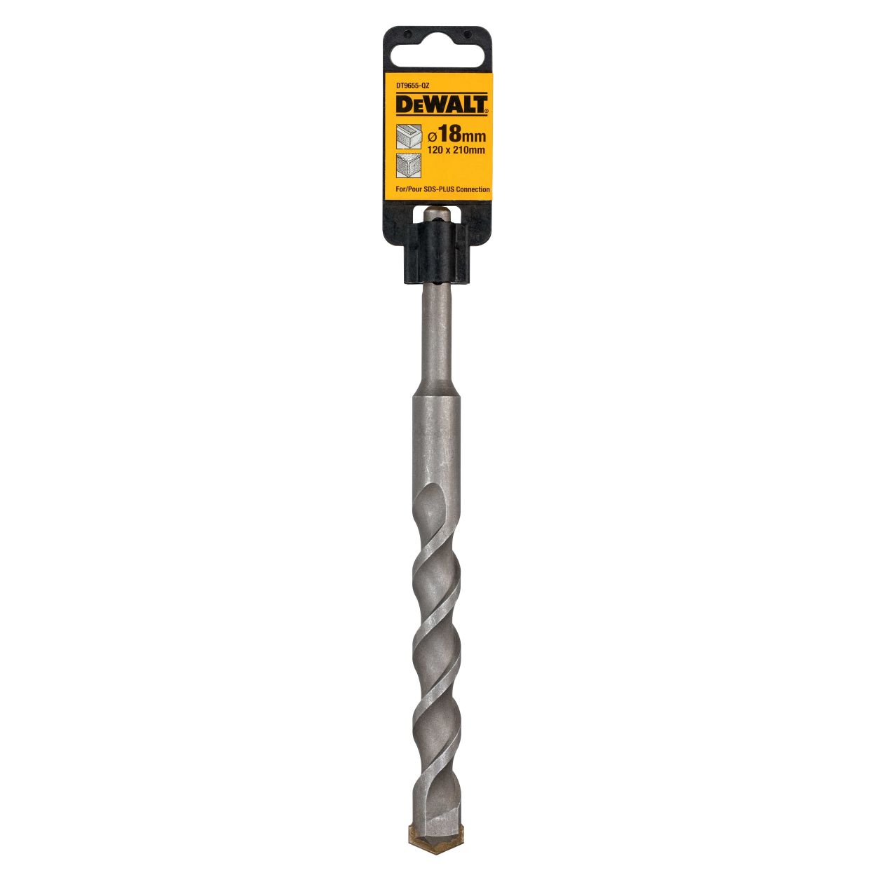 Бур DEWALT INDUSTRIAL, SDS-Plus, 18x210 мм (DT9655-QZ)