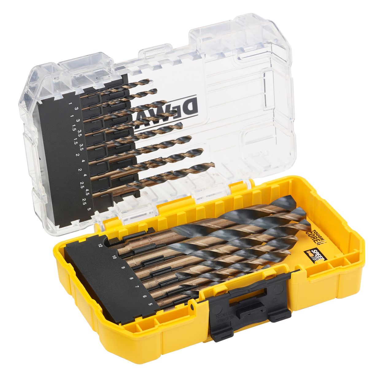 Набор сверл DEWALT DT70729, Black & Gold по металлу, 1-12 мм, 23 шт. (DT70729-QZ)