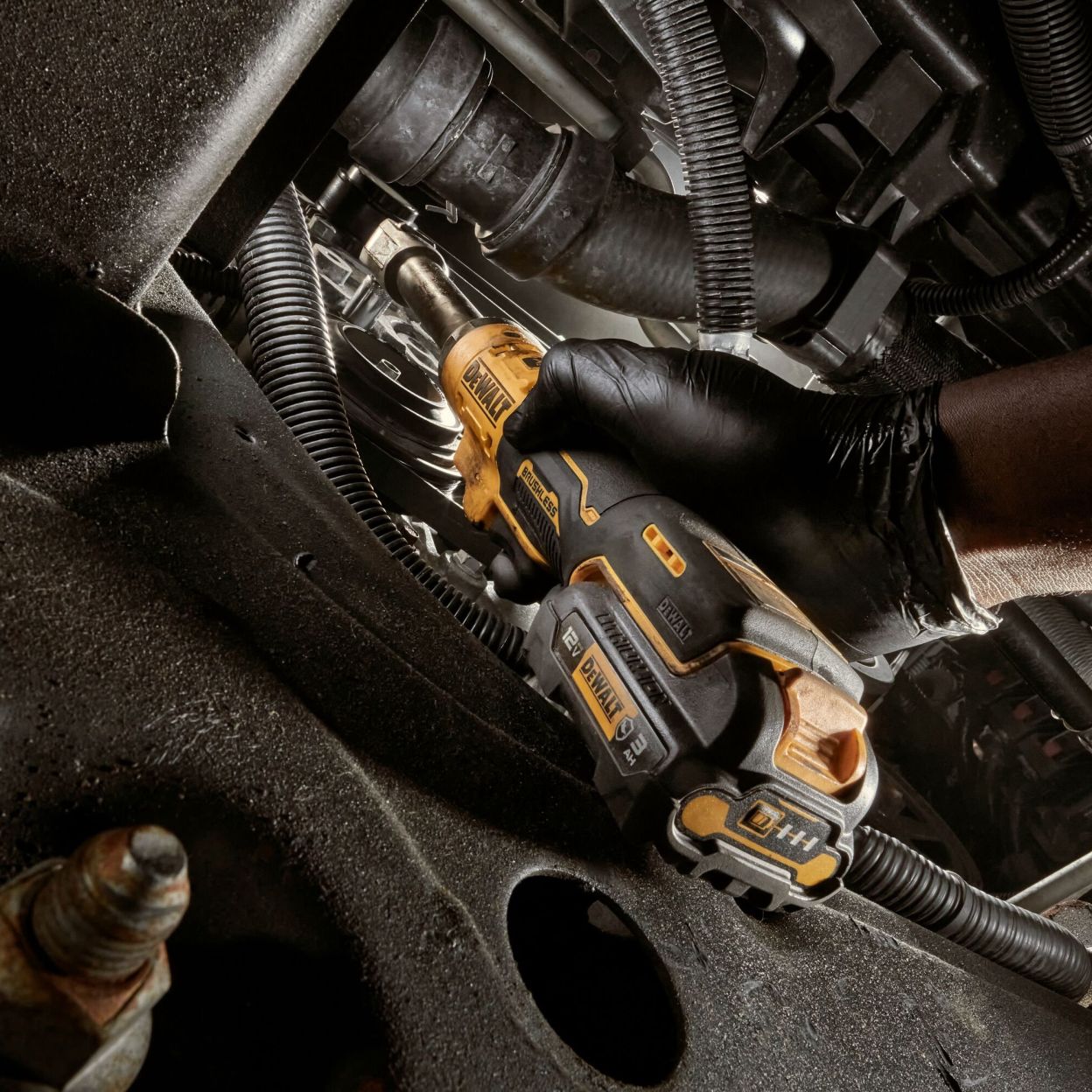 Аккумуляторный угловой гайковерт DEWALT DCF503EN, 12 В, 81.3 Нм, 250 об/мин, без АКБ и ЗУ (DCF503EN-XJ)