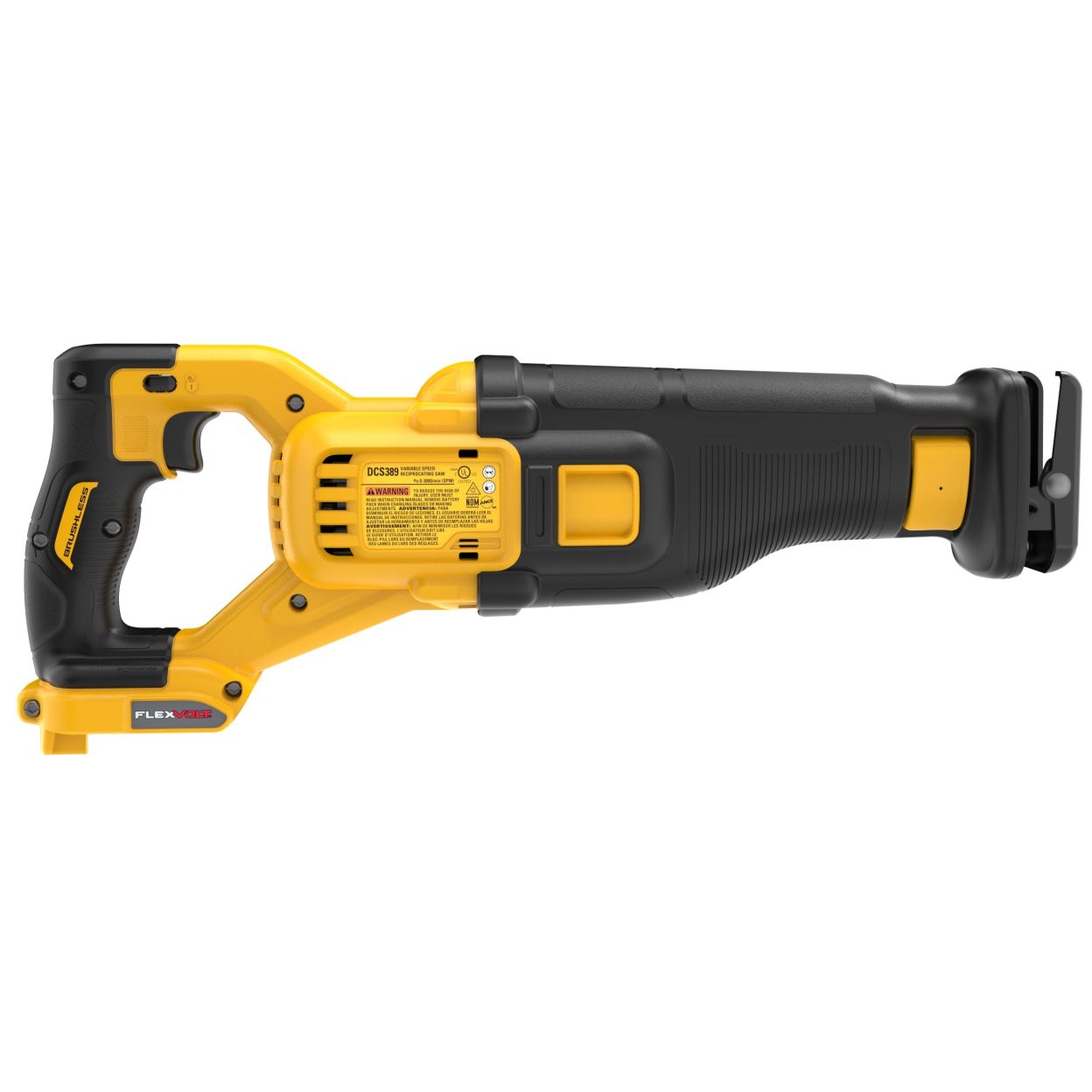 Аккумуляторная сабельная пила DEWALT DCS389N, 54 В, 3000 ход/мин, 28.6 мм, без АКБ и ЗУ (DCS389N-XJ)