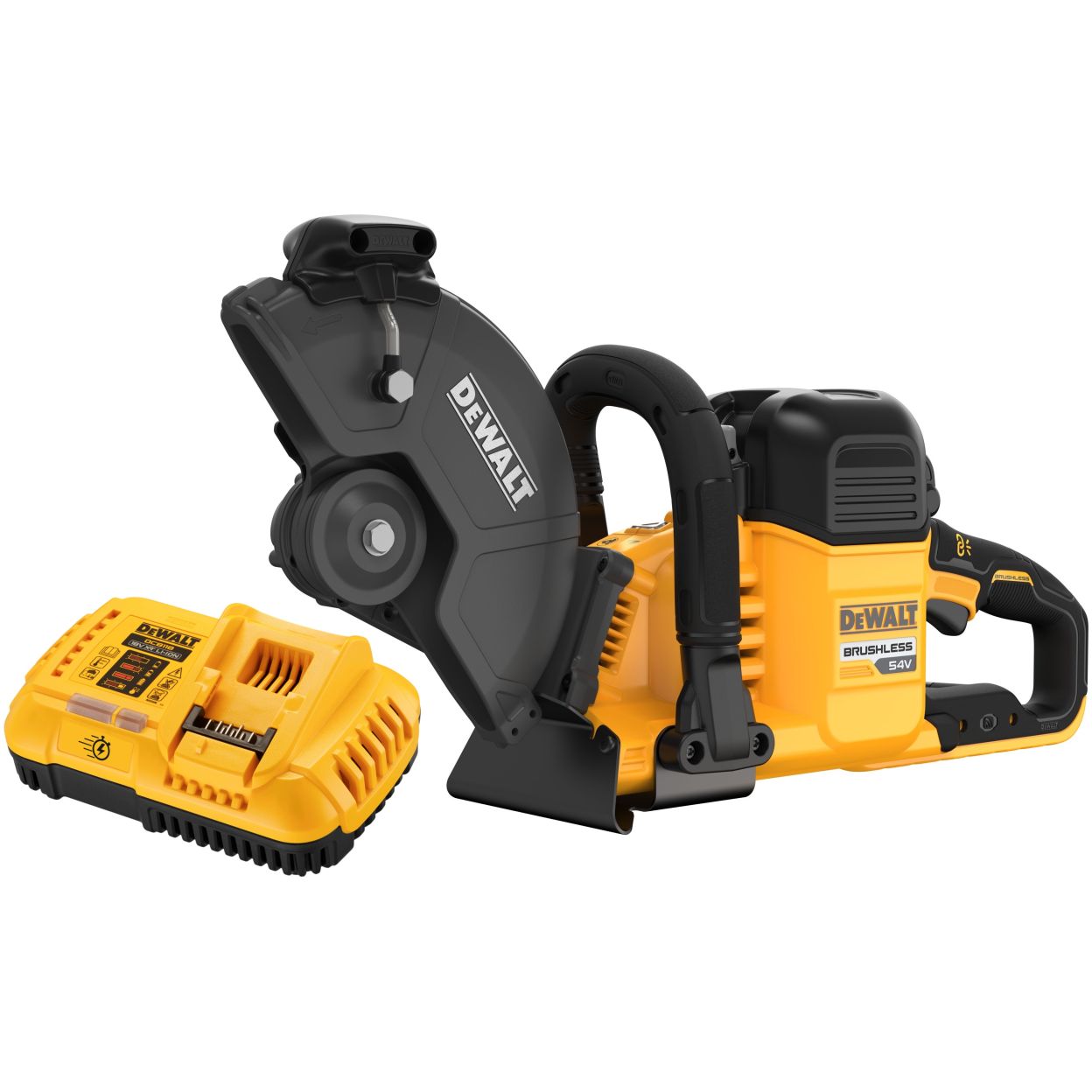 Аккумуляторная отрезная машина DEWALT DCS691X1, 54 В, 230 мм, 6600 об/мин, с АКБ 3 Ач и ЗУ (DCS691X1N-XJ)