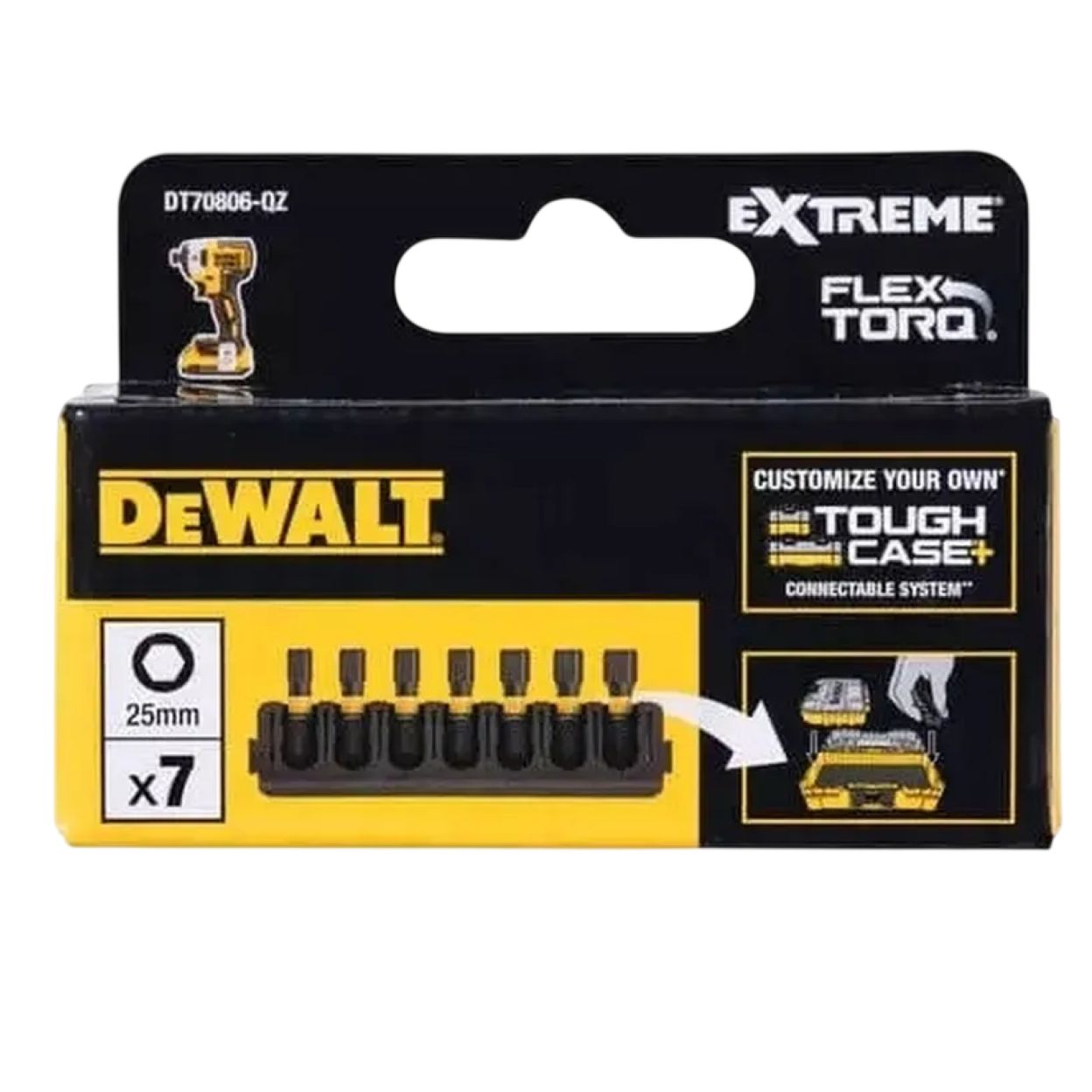 Набор бит DEWALT DT70806, HEX, 25 мм, 7 шт. (DT70806-QZ)