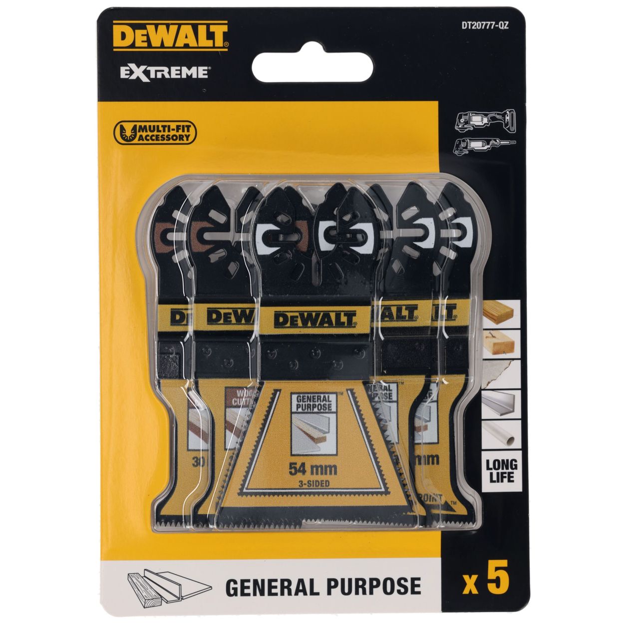 Набор пильных полотен DEWALT DT20777, для реноватора, 5 шт. (DT20761-QZ)