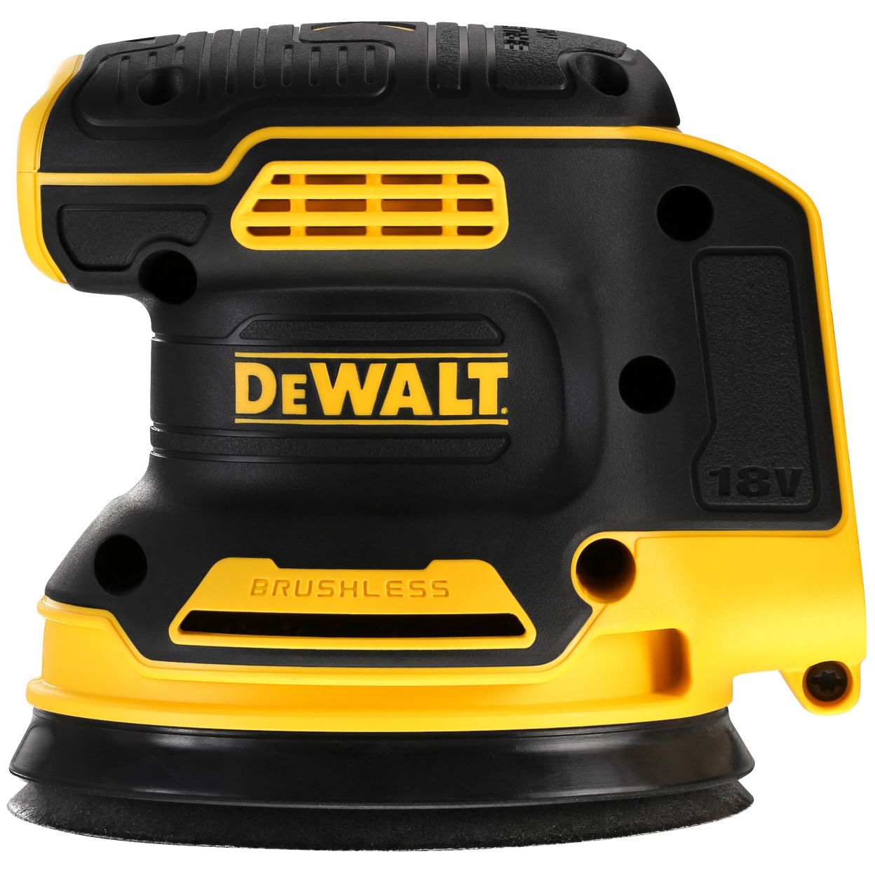 Аккумуляторная эксцентриковая шлифмашина DEWALT DCW210P1, 18 В, 125 мм, 12000 кол/мин, с АКБ 5 Ач и ЗУ