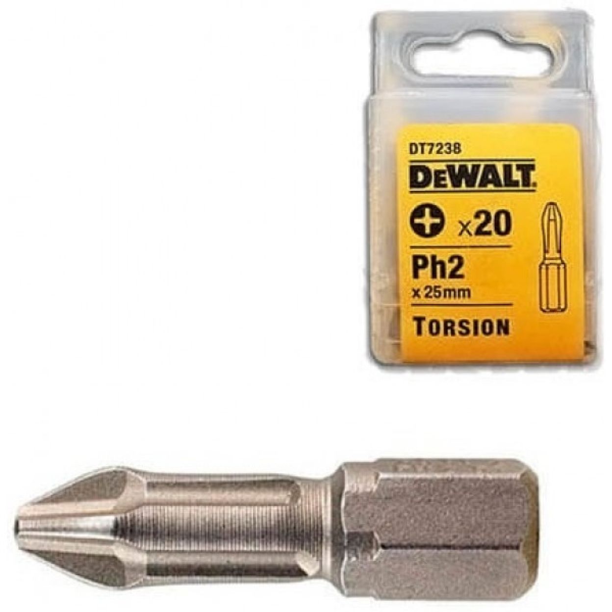Биты DEWALT DT7238, Ph2 x 25 мм, 20 шт.