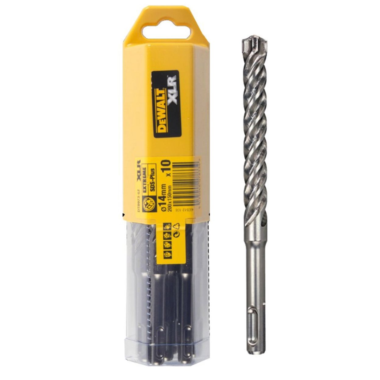 Бур DEWALT XLR DT8973, SDS-Plus, 14 x 200 x 150 мм, 10 шт.