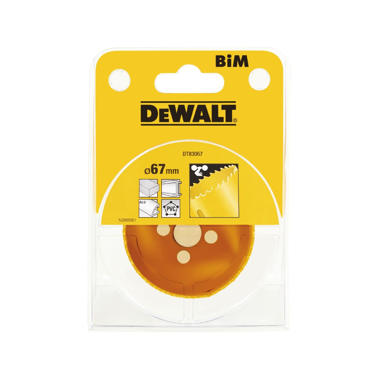 Коронка биметаллическая DEWALT DT83067, M3 67 x 46 мм