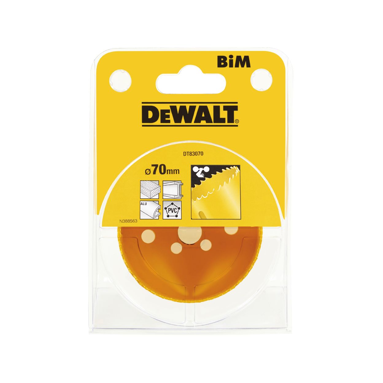 Коронка биметаллическая DEWALT DT83070, M3 70 x 46 мм